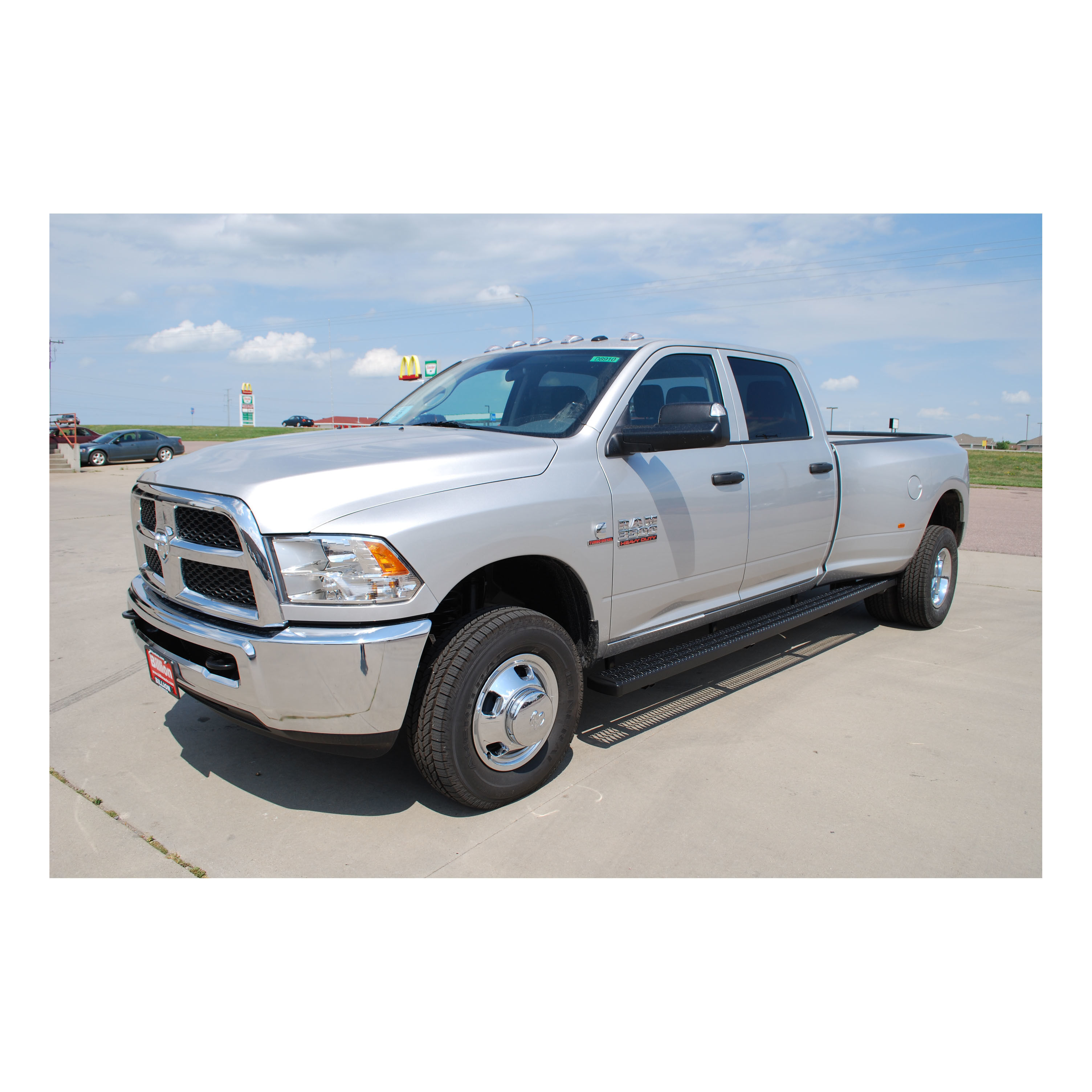 2013-2018 Ram 3500 Crew Cab 6'4" Box Grip Step 7" Running Boards Black Textured
