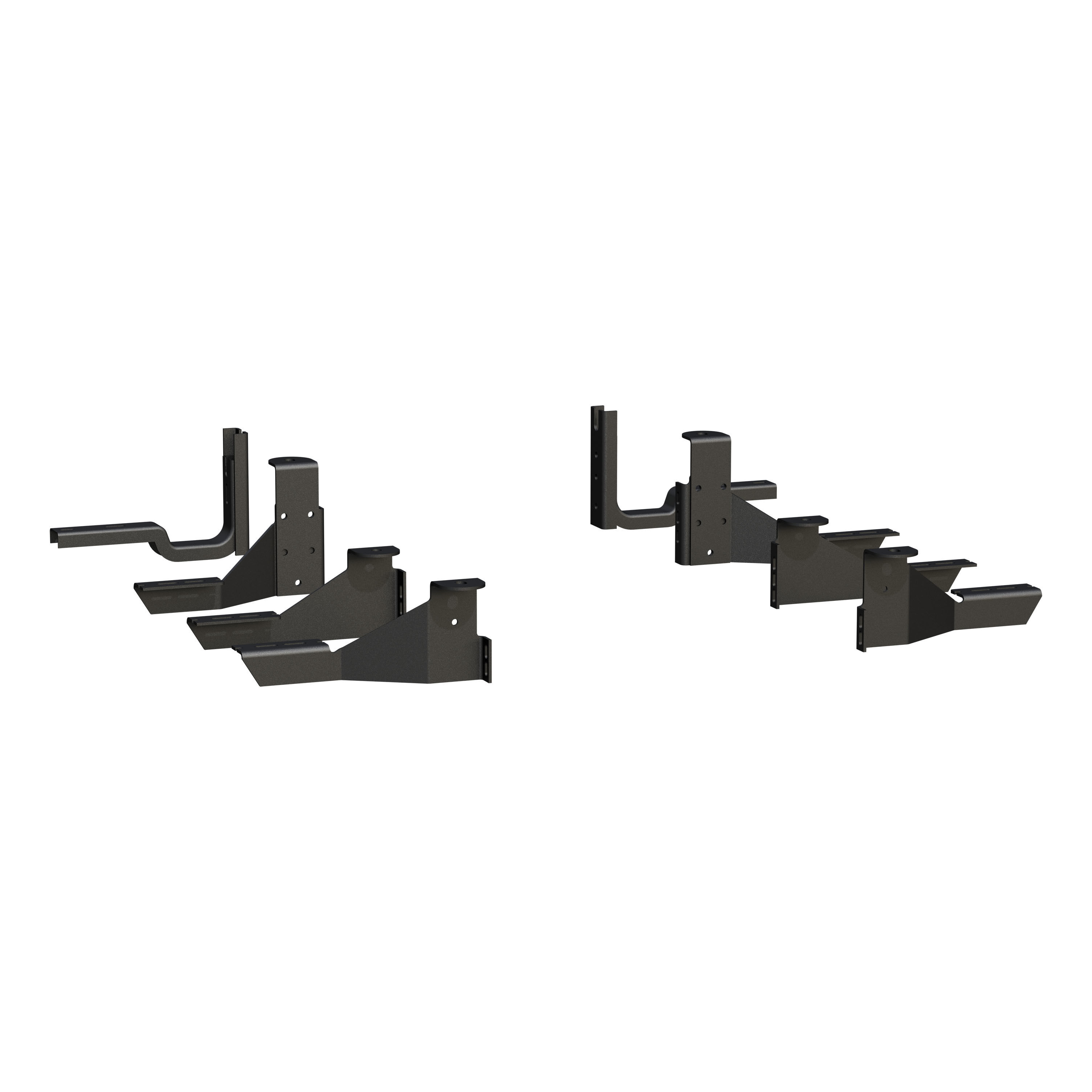 1999-2013 Chevrolet Silverado 1500 Ext Cab 8' Box O-Mega II 6" Oval Side Steps Silver