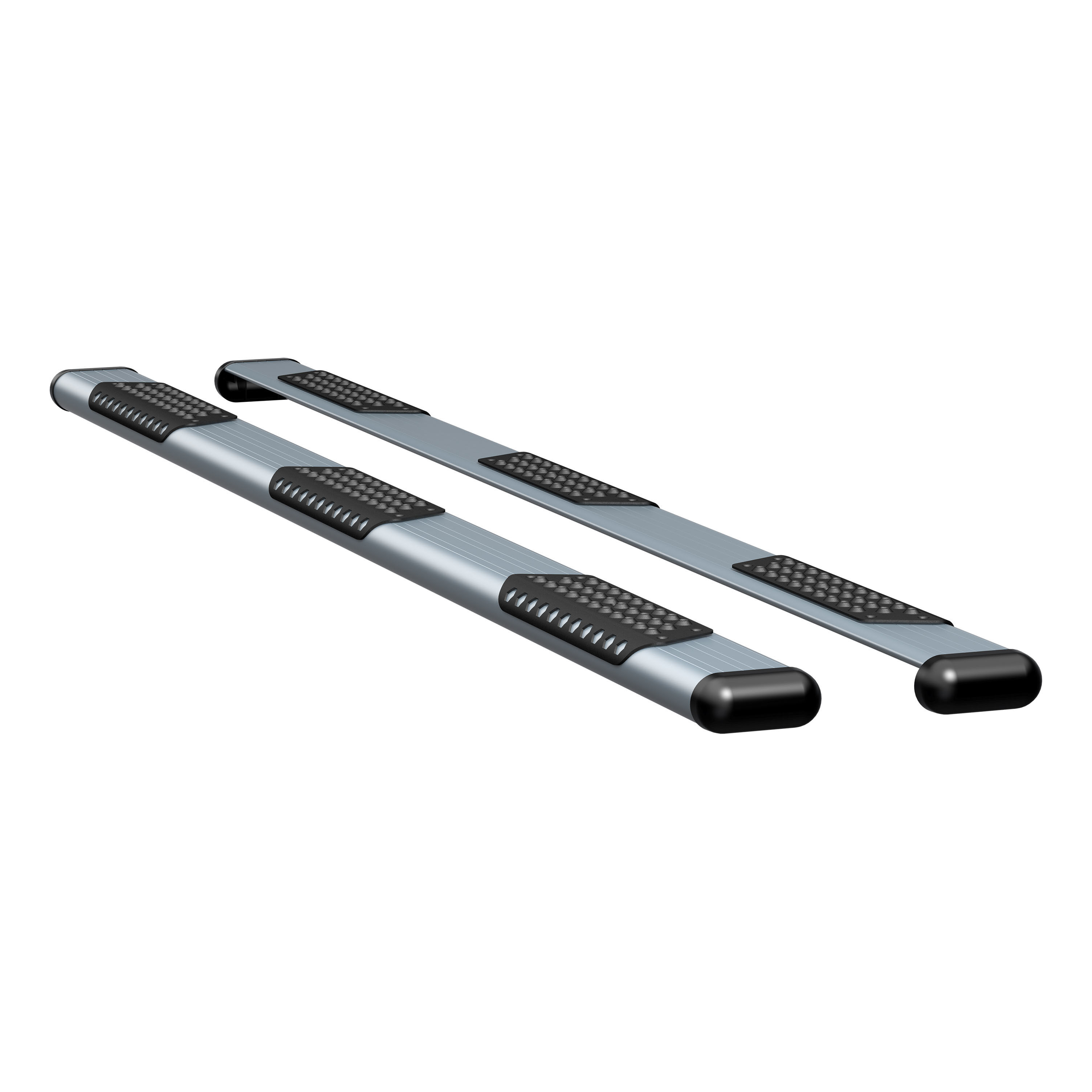 2013-2018 Ram 3500 Mega Cab 6'4" Box O-Mega II 6" Oval Side Steps Silver Luverne Truck - 583114-571338
