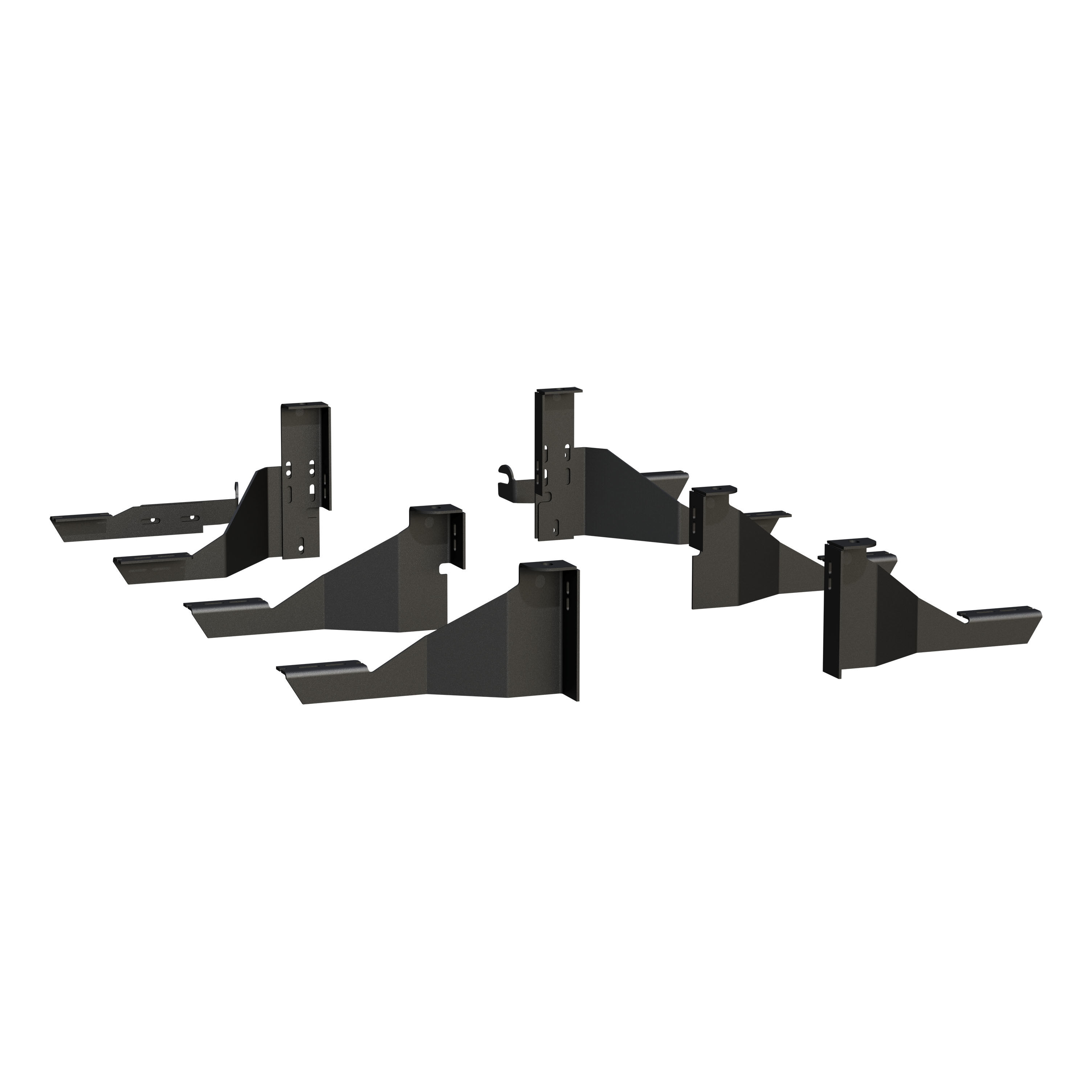 2014-2018 Ram 2500 Mega Cab 6'4" Box O-Mega II 6" Oval Side Steps Black Textured