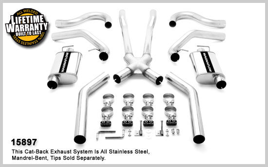 1964-1967 Buick Skylark MagnaFlow Crossmember Back Exhaust System
