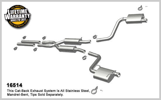 2009-2011 Dodge Challenger R/T MagnaFlow Cat Back Exhaust System