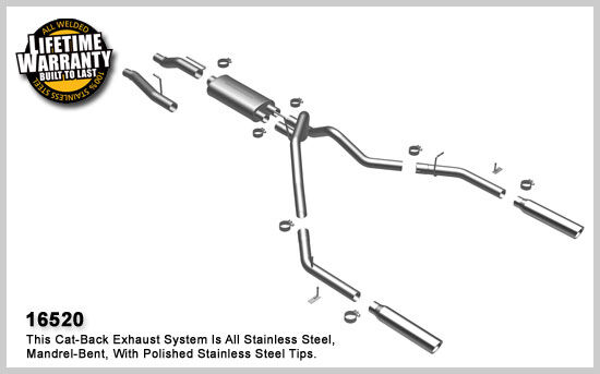2004-2008 Ford F-150 XL MagnaFlow Cat Back Exhaust System