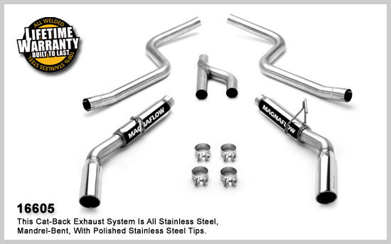 2005-2009 Ford Mustang Base MagnaFlow Cat Back Exhaust System