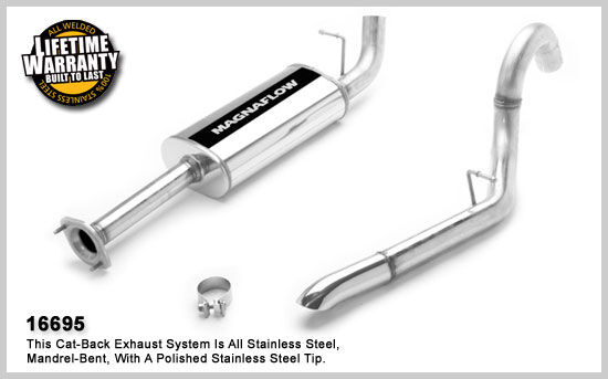 2004-2006 Jeep Wrangler Unlimited MagnaFlow Cat Back Exhaust System