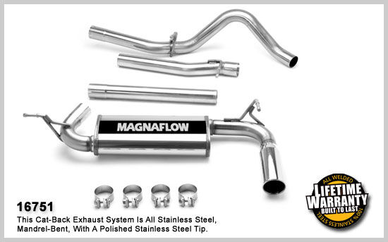 2007-2011 Jeep Wrangler Unlimited Islander MagnaFlow Cat Back Exhaust System