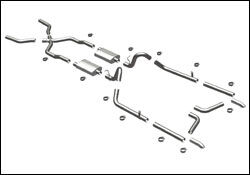 1955-1957 Chevrolet Bel Air MagnaFlow Cat Back Exhaust System - 16792
