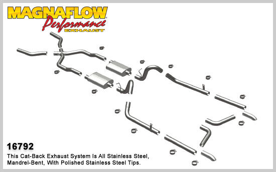 1955-1957 Chevrolet Bel Air MagnaFlow Cat Back Exhaust System
