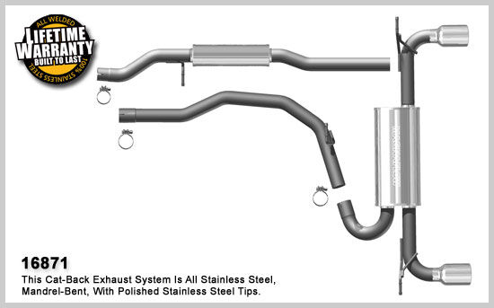 2007-2008 Ford Edge MagnaFlow Cat Back Exhaust System