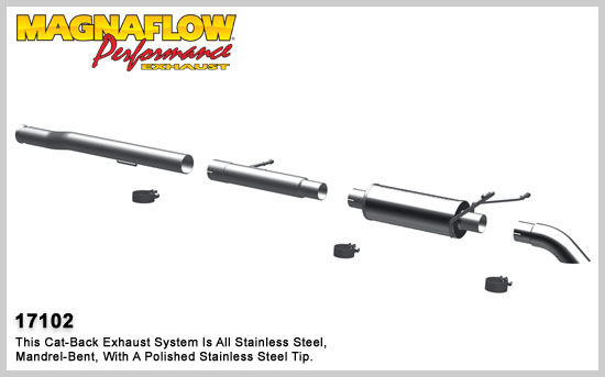 2009-2010 Chevrolet Silverado 1500 MagnaFlow Cat Back Exhaust System