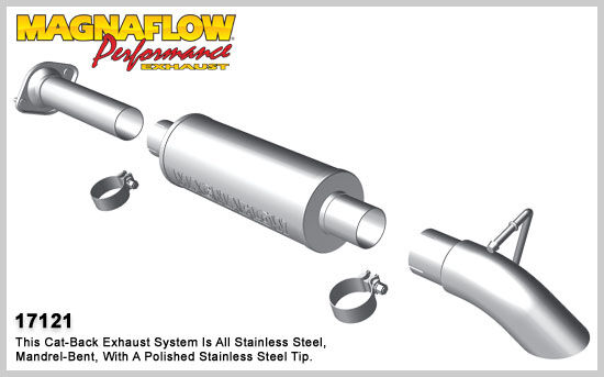 2004-2006 Jeep Wrangler Unlimited MagnaFlow Cat Back Exhaust System