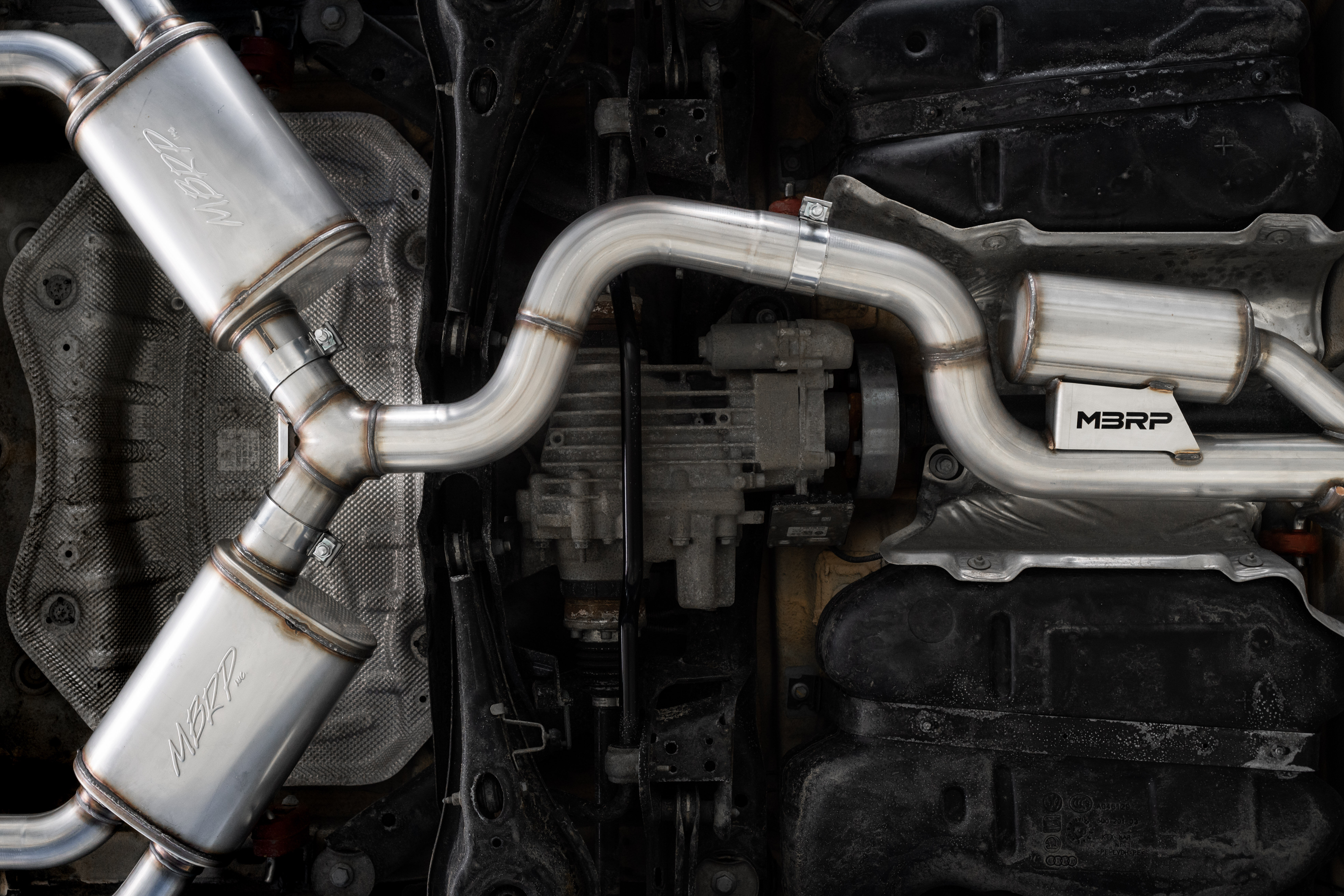 2015-2020 Audi S3 MBRP Exhaust 3" Cat Back, Quad Split Rear,with Carbon Fiber Tips T304