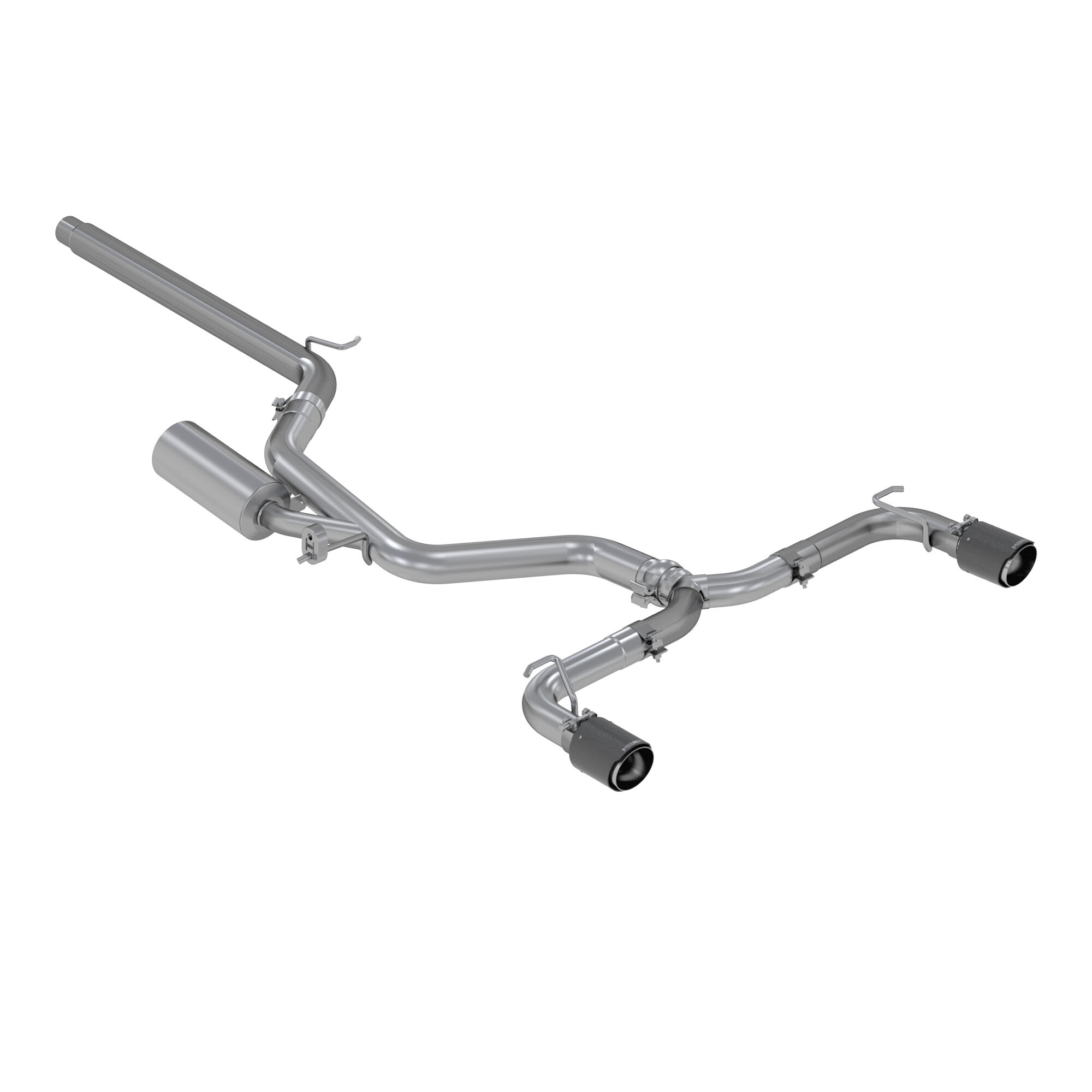 2015-2021 Volkswagen GTI MBRP Exhaust S46063CF 3in. Cat-Back; Dual Split Rear Exit; T304; CF Tips - S46063CF