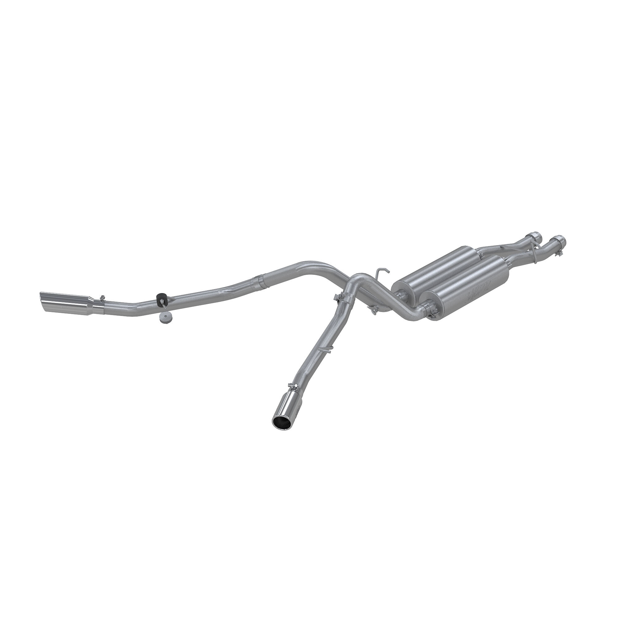 2005-2006 GMC Sierra 1500 HD 6.0L V8 MBRP Exhaust 2 1/2in. Cat Back; Dual Split Side; T409 - S5008409