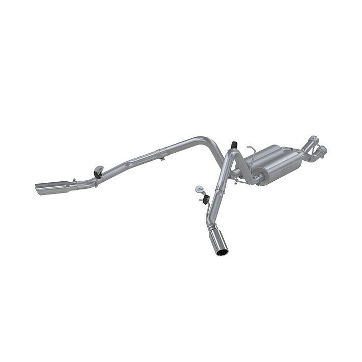 2004-2006 GMC Sierra 2500 HD 6.0L V8 Extended Cab Pickup MBRP Exhaust 2 1/2in.Cat Back; Dual Split Side; T409 - S5010409