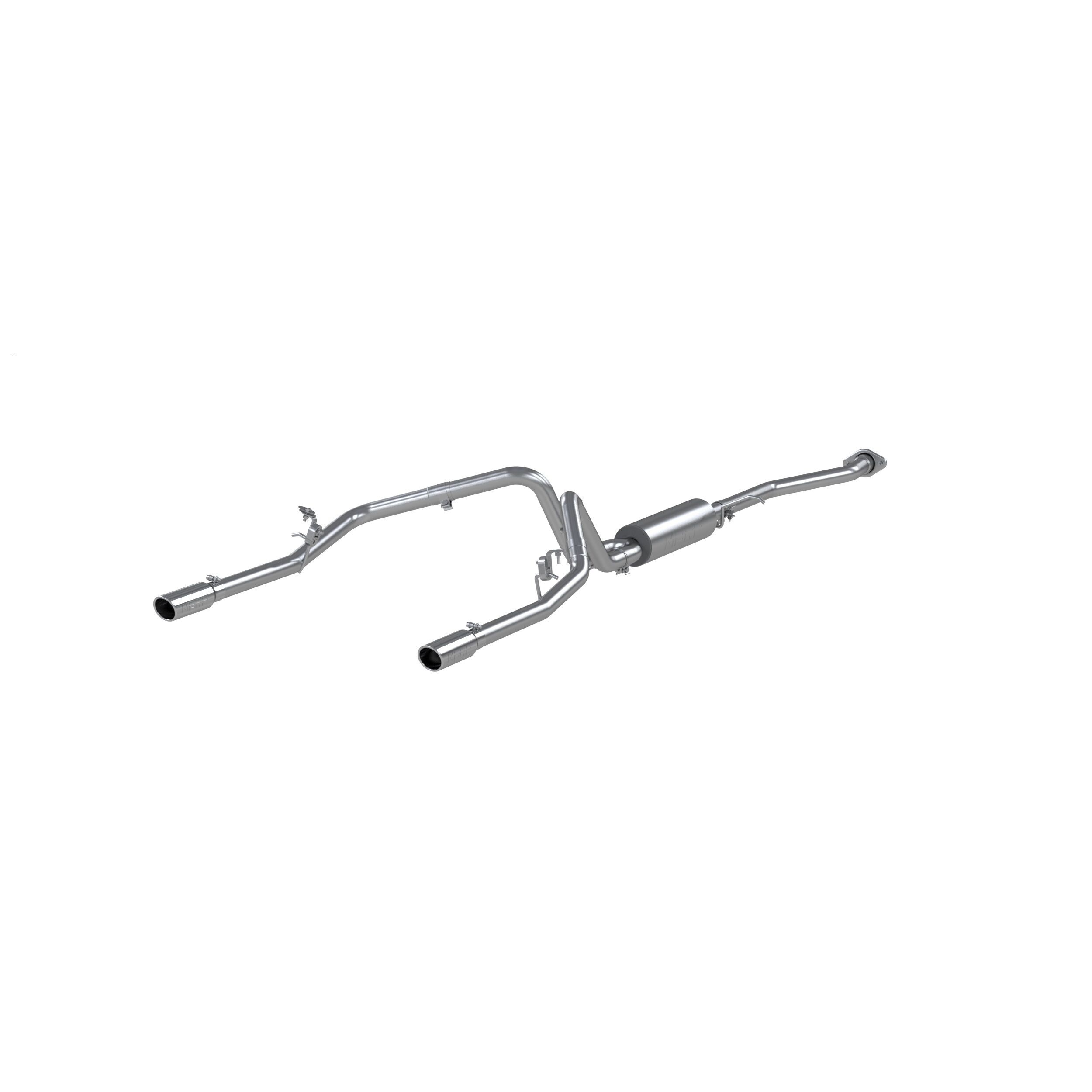 2004-2005 GMC Sierra 1500 SLE 4.8L V8 Crew Cab Pickup MBRP Exhaust 2 1/2in. Cat Back; Dual Split Rear; AL - S5016AL