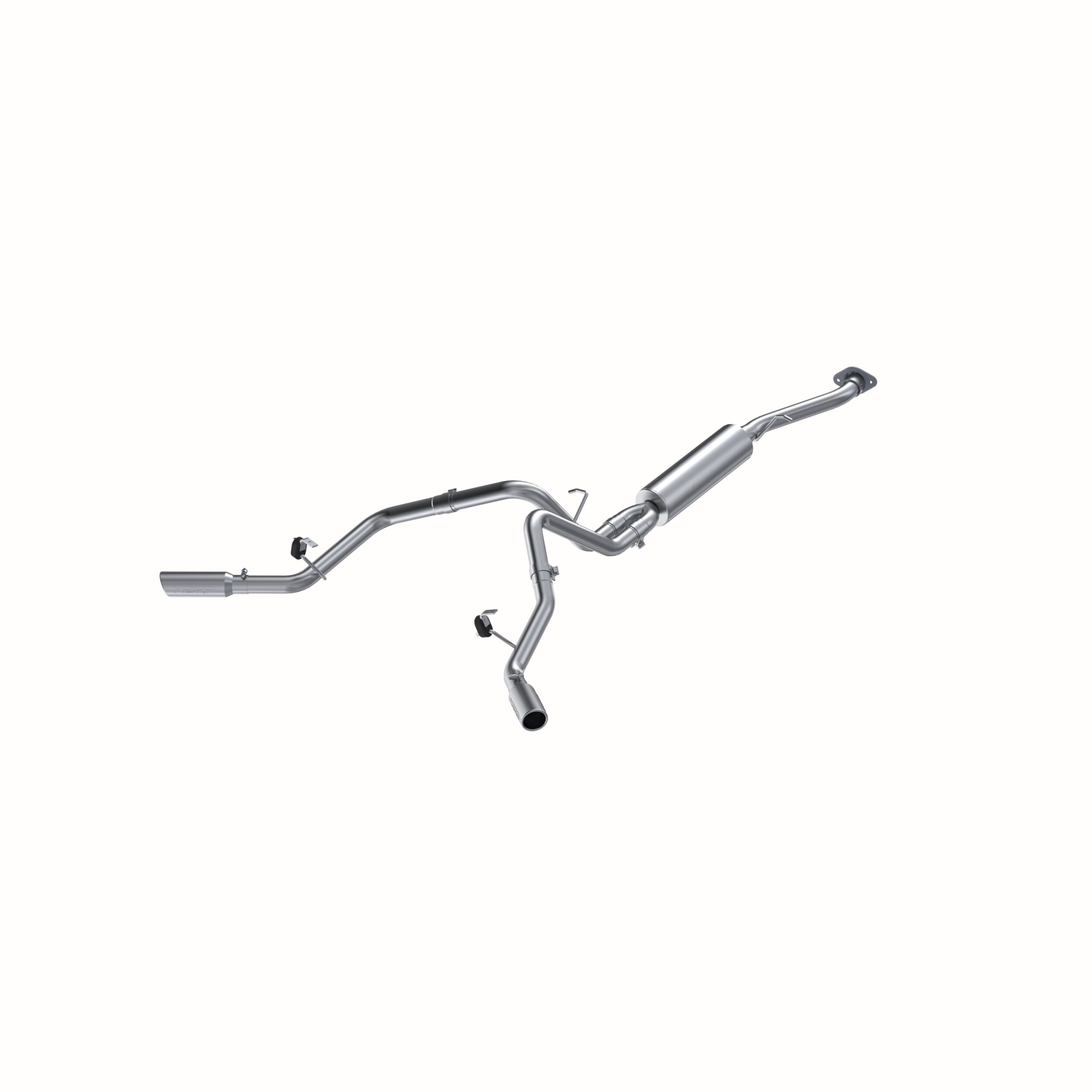 2003-2006 GMC Sierra 1500 SLE/WT 4.8L V8 Extended Cab Pickup MBRP Exhaust 2 1/2in. Cat Back; Dual Split Side; AL - S5022AL