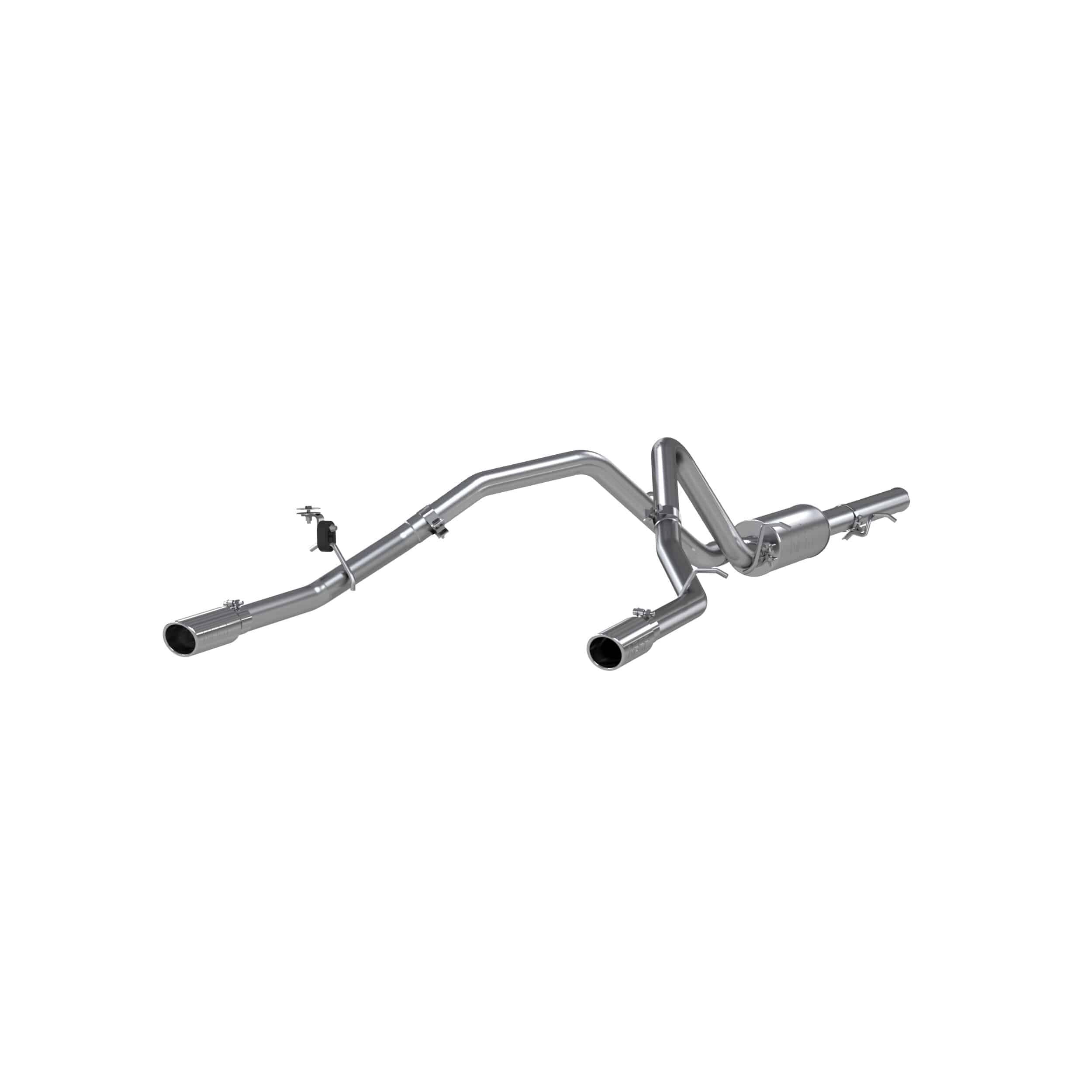 2009-2013 GMC Sierra 1500 Hybrid 6.0L V8 Crew Cab Pickup MBRP Exhaust 2 1/2in. Cat Back; Dual Split Rear; AL - S5058AL
