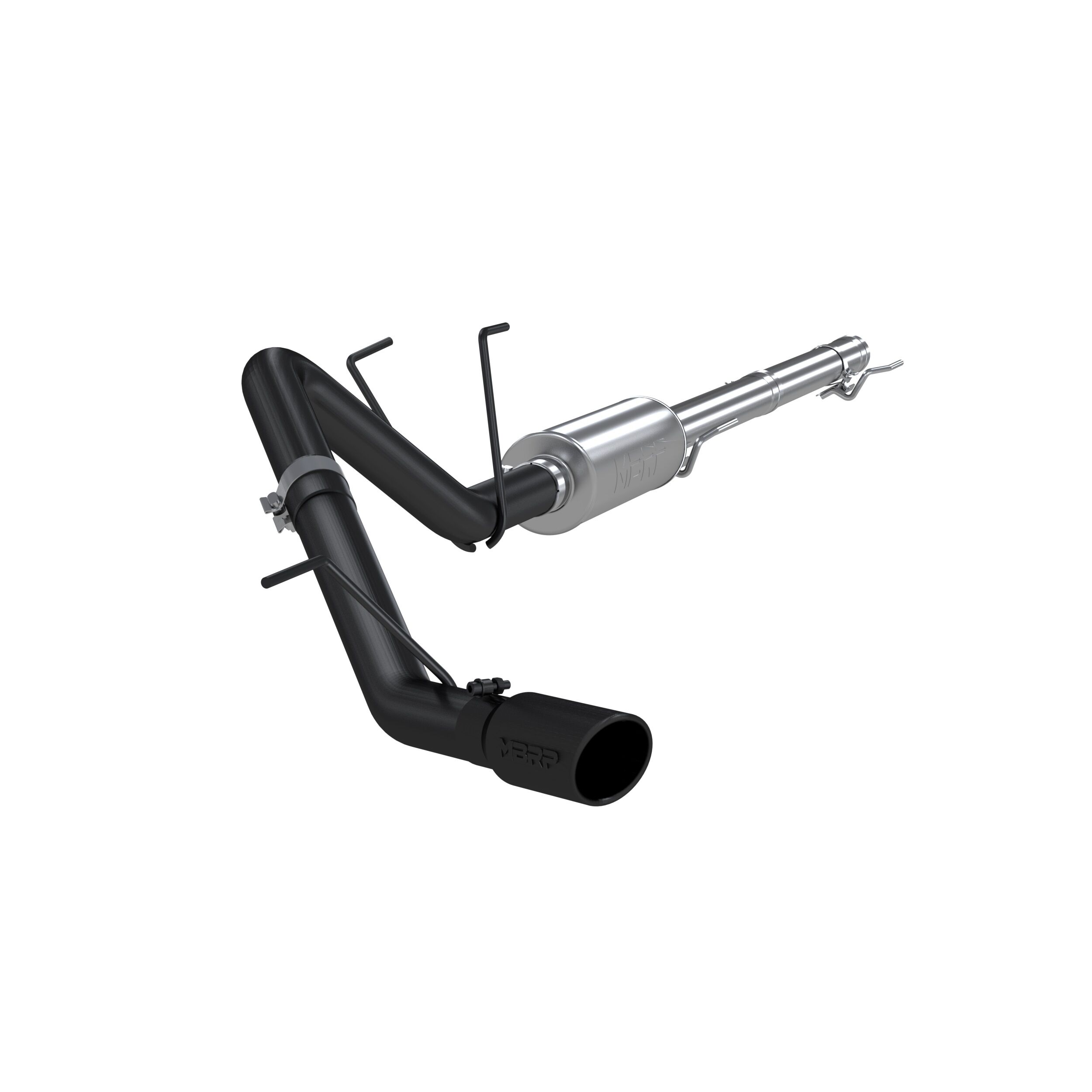 2014-2018 Ram 1500 Big Horn/Express/Laramie/Laramie LTD/Laramie Longhorn/Lone Star/Outdoorsman/SLT/Special Service/Sport/ST/SXT/Tradesman 5.7L V8 Crew Cab Pickup MBRP Exhaust 3in. Cat Back; Single Side; Black Coated - S5142BLK