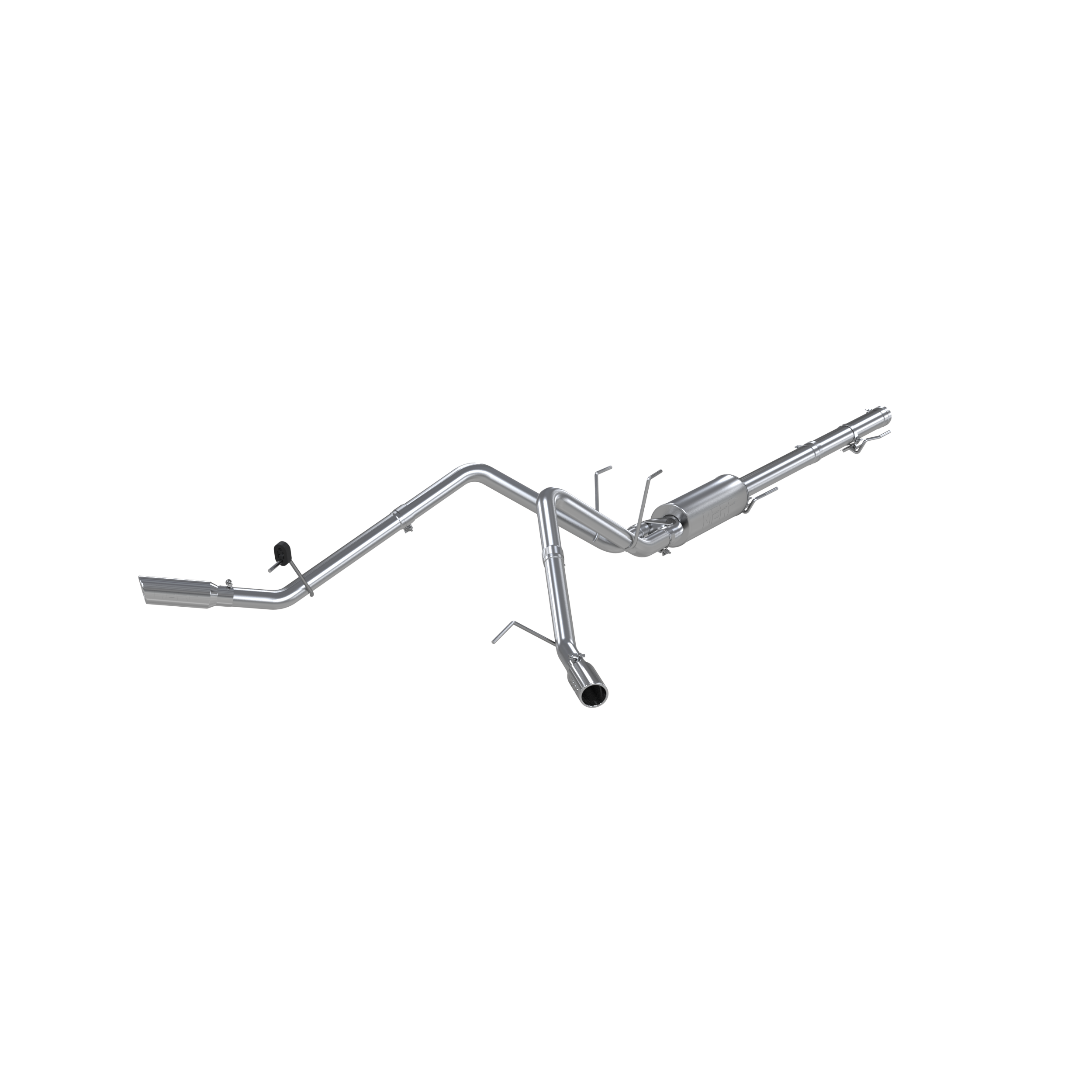 2014-2018 Ram 1500 Big Horn/Express/Laramie/Laramie LTD/Laramie Longhorn/Lone Star/Outdoorsman/SLT/Special Service/Sport/ST/SXT/Tradesman 5.7L V8 Crew Cab Pickup MBRP Exhaust 2 1/2in. Cat Back; Dual Split Side; AL - S5144AL