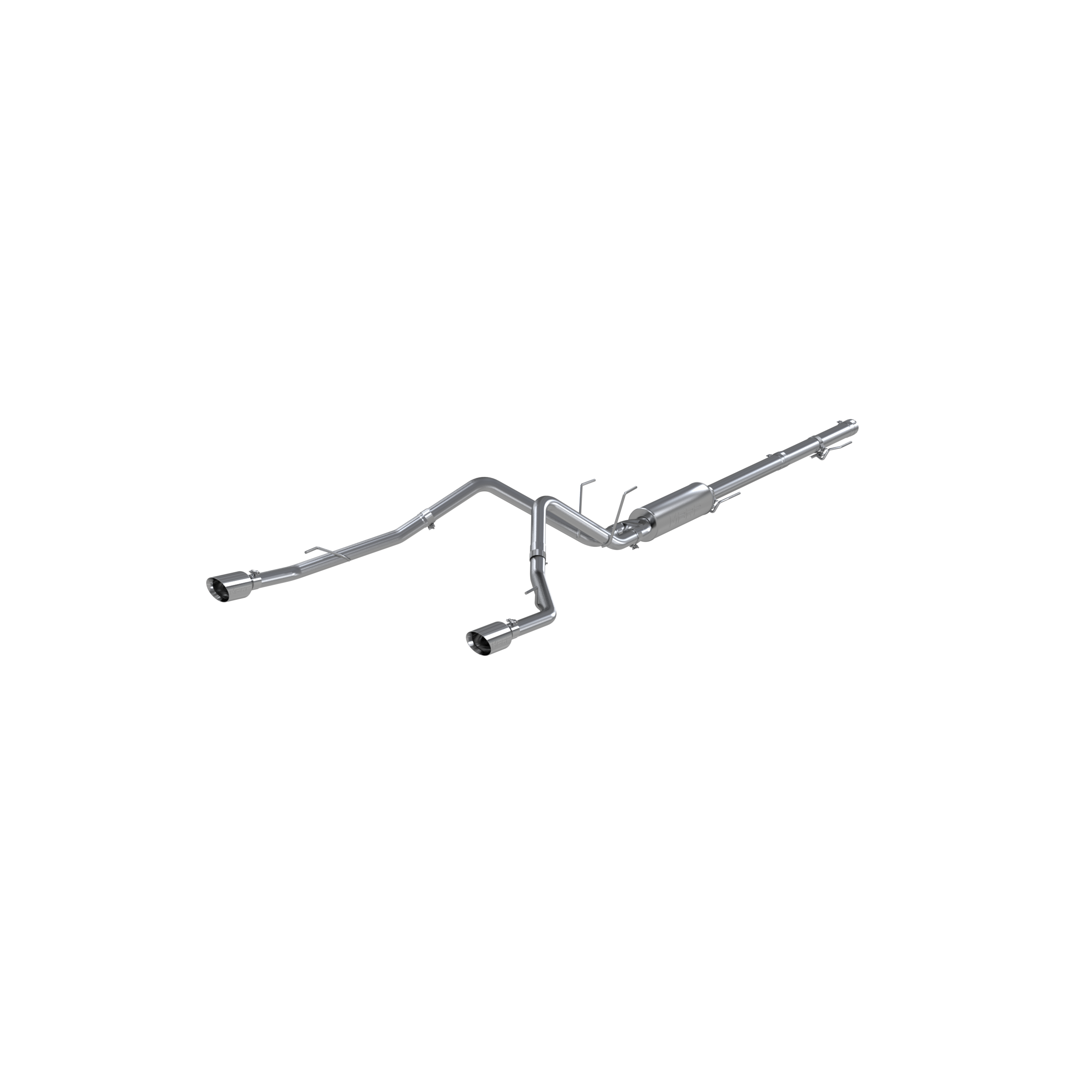 2014-2018 Ram 1500 Big Horn/Express/Laramie/Laramie LTD/Laramie Longhorn/Lone Star/Outdoorsman/SLT/Special Service/Sport/ST/SXT/Tradesman 5.7L V8 Crew Cab Pickup MBRP Exhaust 2 1/2in. Cat Back; Dual Split Rear; T304 (through stock bumper) - S5146304