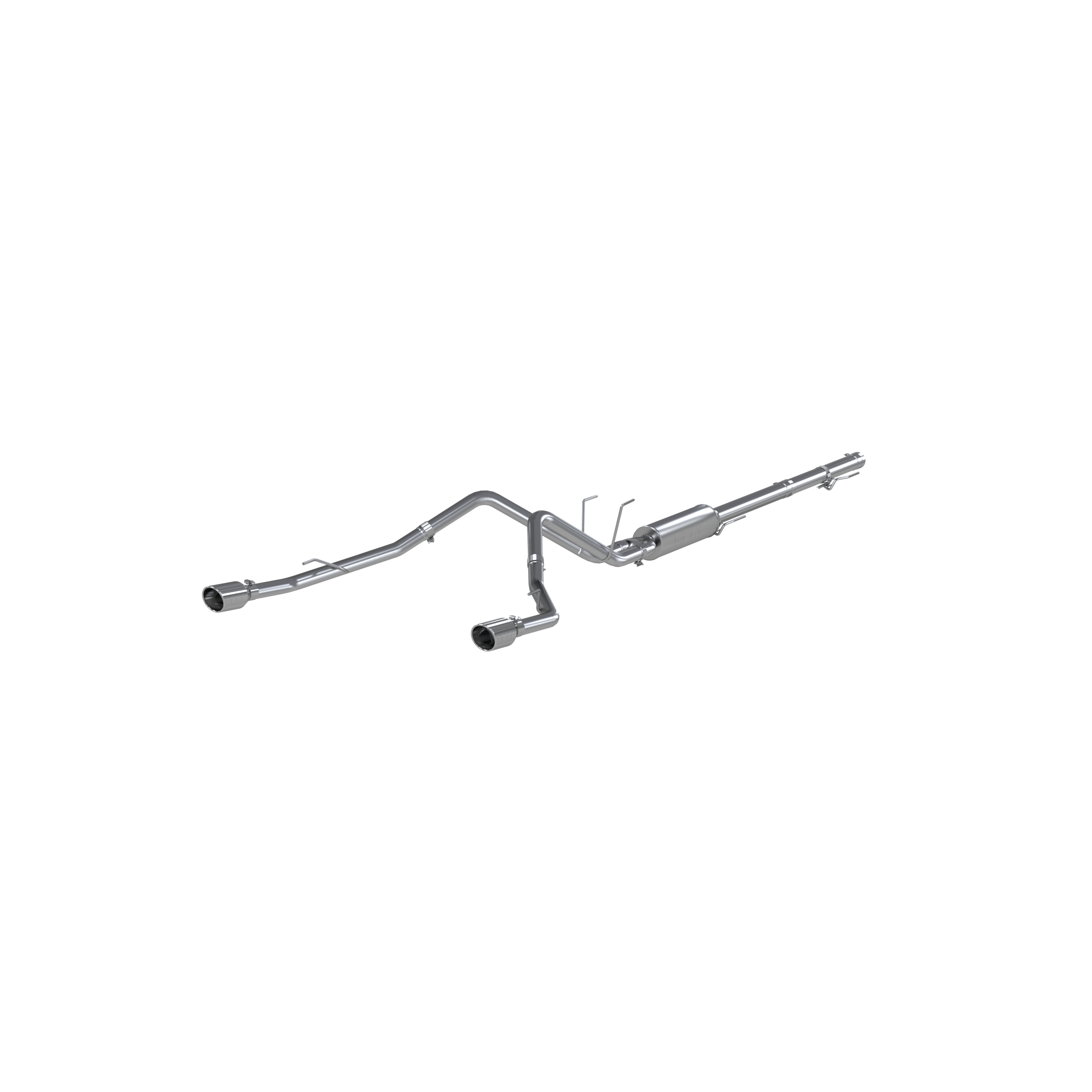 2014-2018 Ram 1500 Big Horn/Express/Laramie/Laramie LTD/Laramie Longhorn/Lone Star/Outdoorsman/SLT/Special Service/Sport/ST/SXT/Tradesman 5.7L V8 Crew Cab Pickup MBRP Exhaust 2 1/2in. Cat Back; Dual Split Rear; T409 (through stock bumper) - S5146409