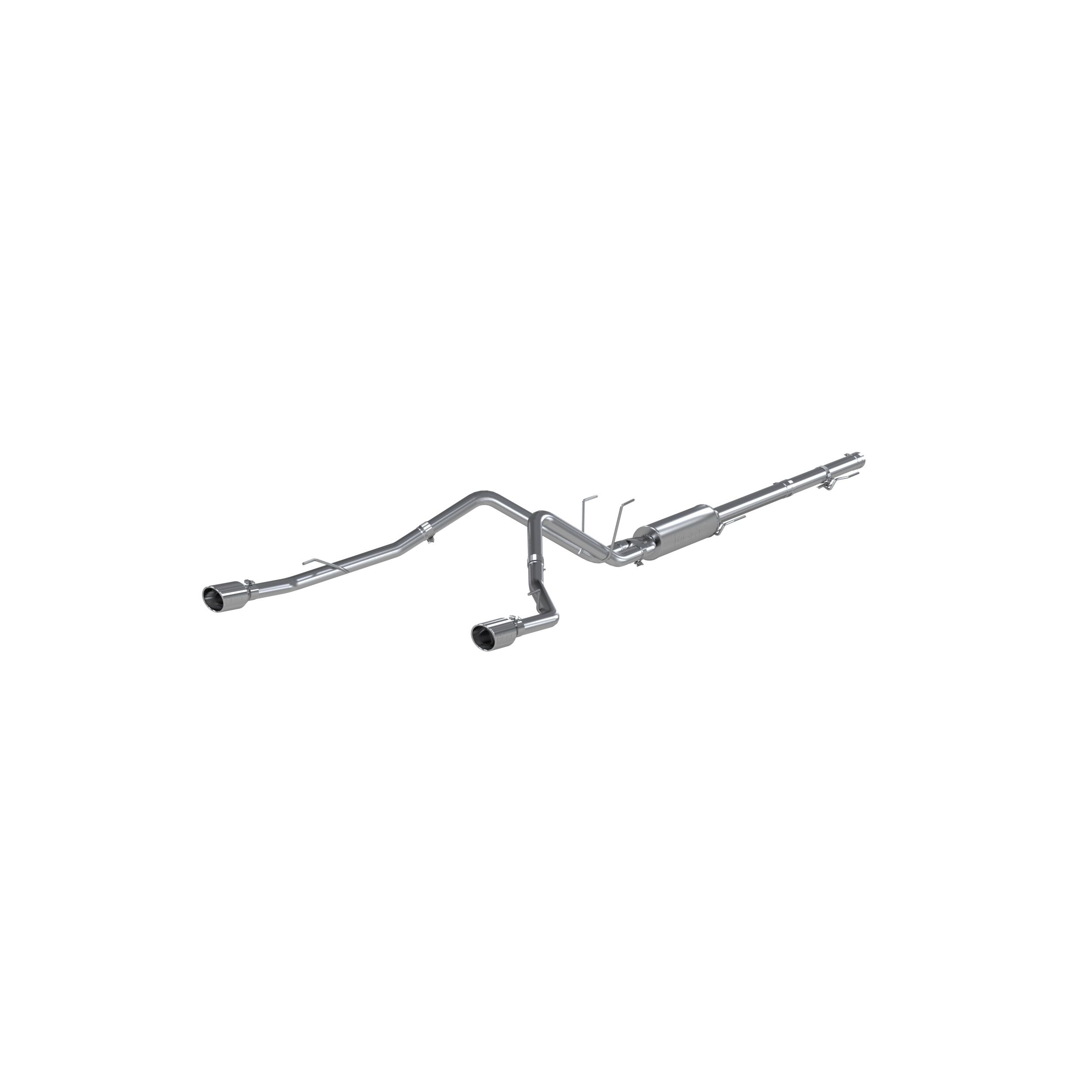2014-2018 Ram 1500 Big Horn/Express/Laramie/Laramie LTD/Laramie Longhorn/Lone Star/Outdoorsman/SLT/Special Service/Sport/ST/SXT/Tradesman 5.7L V8 Crew Cab Pickup MBRP Exhaust 2 1/2in. Cat Back; Dual Split Rear; AL (through stock bumper) - S5146AL