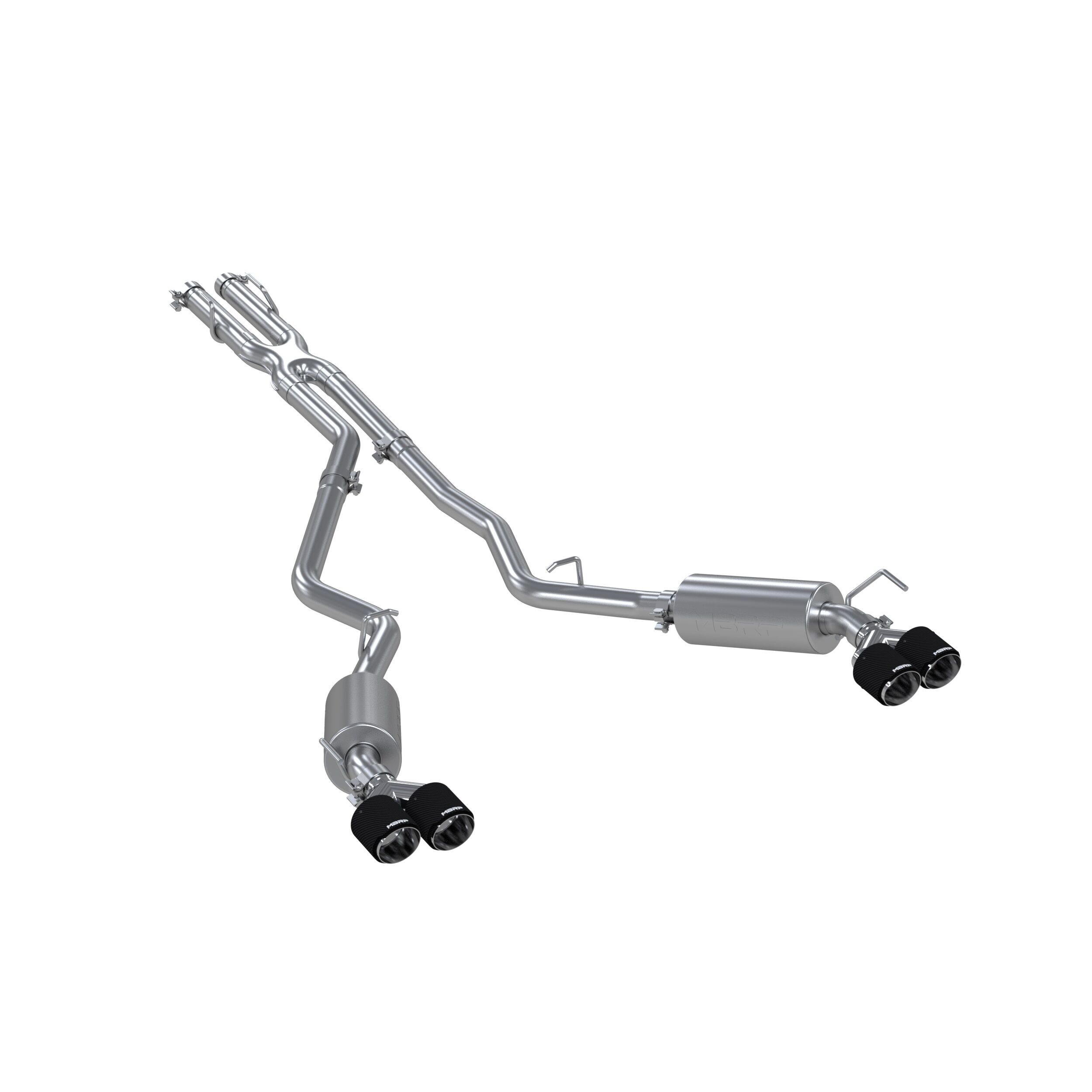 2020-2022 Lincoln Aviator Base/Black Label/Black Label Grand Touring/Grand Touring/Reserve 3.0L V6 MBRP Exhaust 2.5in. Cat Back; Dual Rear; Quad Tips - S52053CF