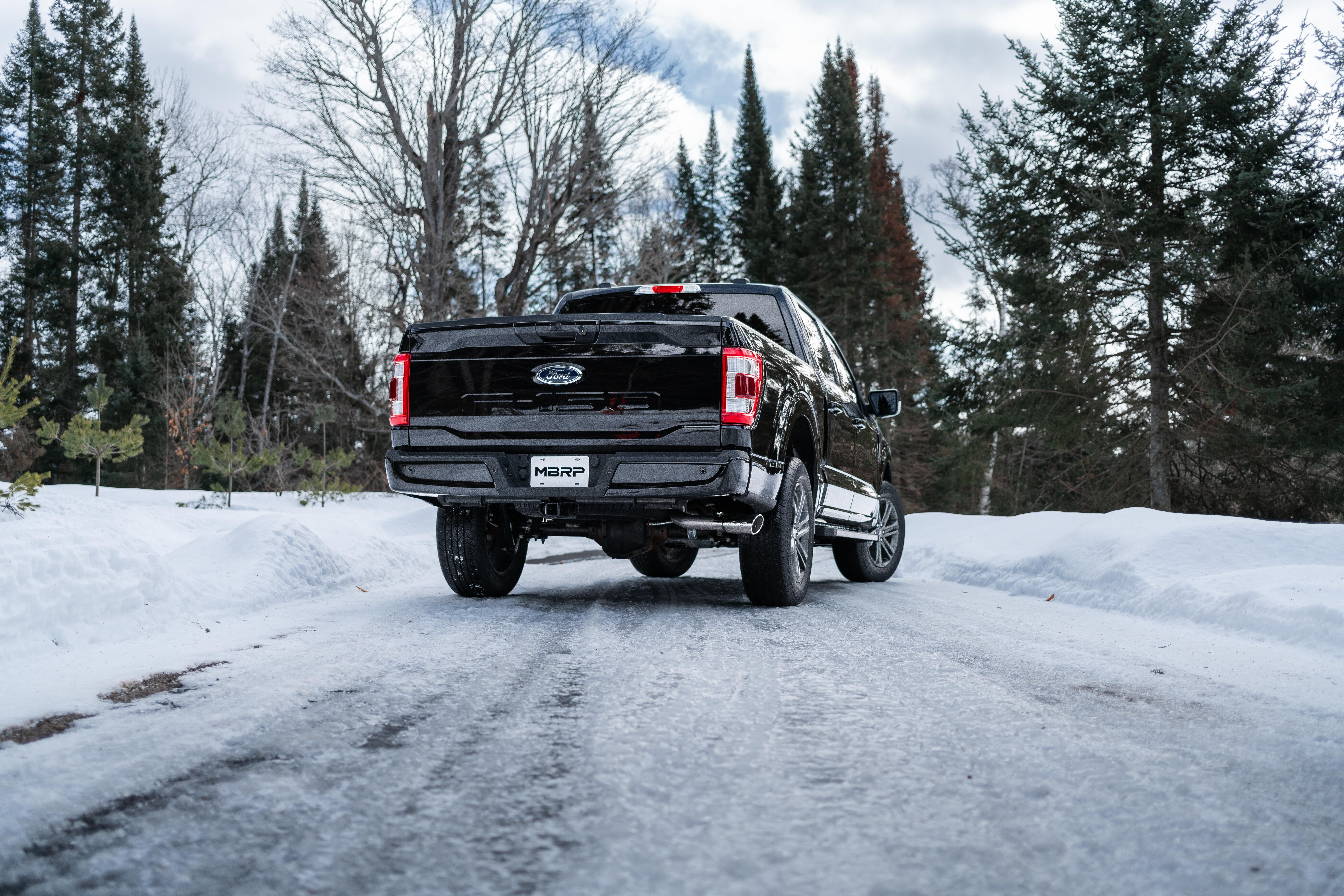 2021 Ford F-150 King Ranch/Lariat/Platinum/SSV/XL/XLT 5.0L V8 Crew Cab Pickup 4DR MBRP Exhaust 3in. Cat Back; Single Side Exit; AL