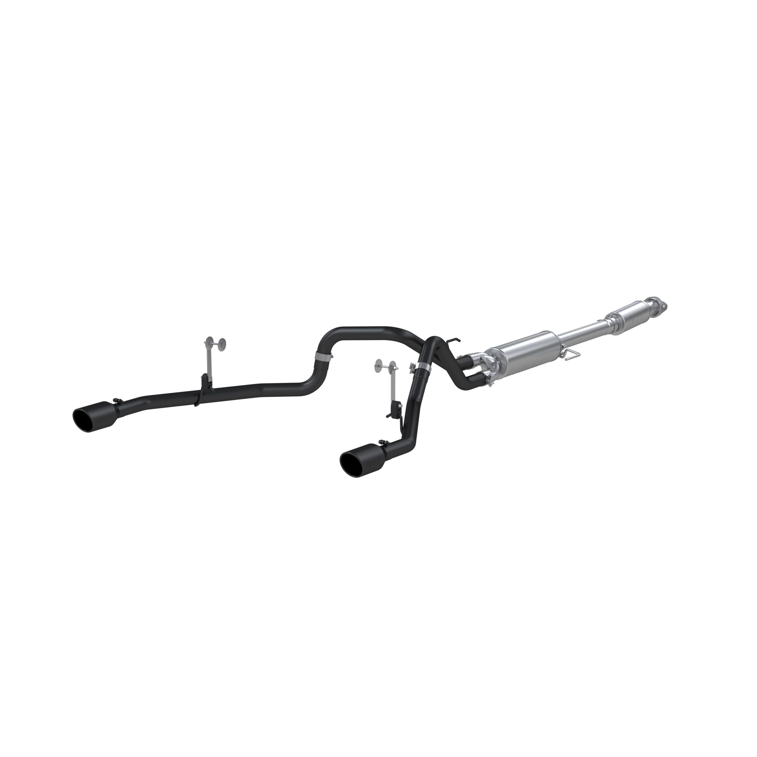 2021 Ford F-150 King Ranch/Lariat/Platinum/SSV/XL/XLT 5.0L V8 Crew Cab Pickup 4DR MBRP Exhaust 3in. Cat Back; 2.5in. Dual Side Exit; BLK - S5215BLK