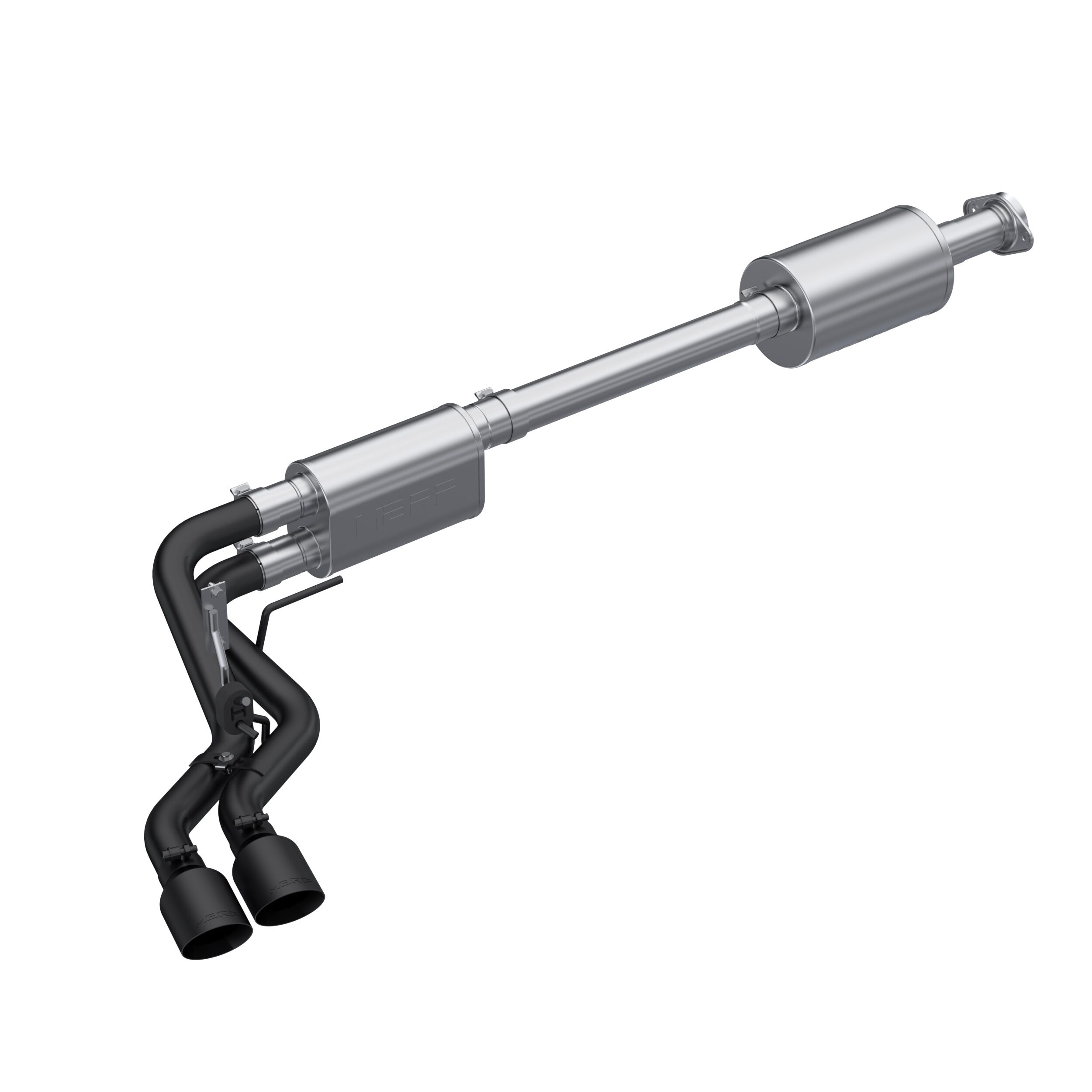 2021-2022 Ford F-150 King Ranch/Lariat/Platinum/SSV/XL/XLT 5.0L V8 Crew Cab Pickup 4DR MBRP Exhaust 3in. Cat-Back; 2.5in Pre-Axle; BLK - S5219BLK