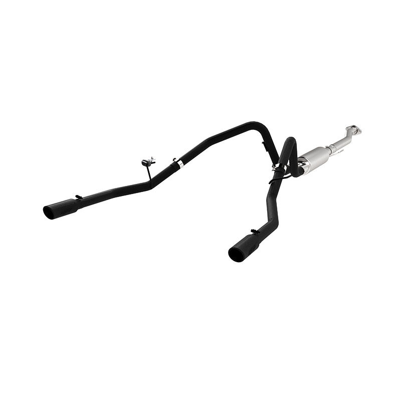 2011-2014 Ford F-150 FX4/King Ranch/Lariat/Platinum/XL/XLT 3.5L V6 Crew Cab Pickup MBRP Exhaust 2 1/2in. Cat Back; Dual Rear; Black Coated - S5240BLK