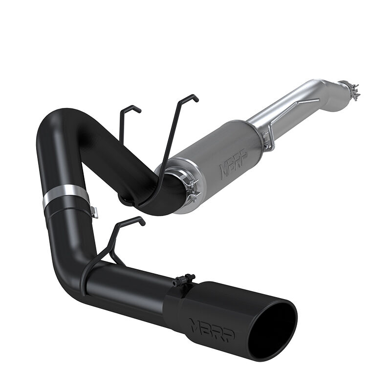 2018-2022 Ford F-250 Super Duty King Ranch/Lariat/Platinum/XL/XLT 6.2L V8 Crew Cab Pickup MBRP Exhaust 4in. Cat Back; Single Side; Black Coated - S5247BLK