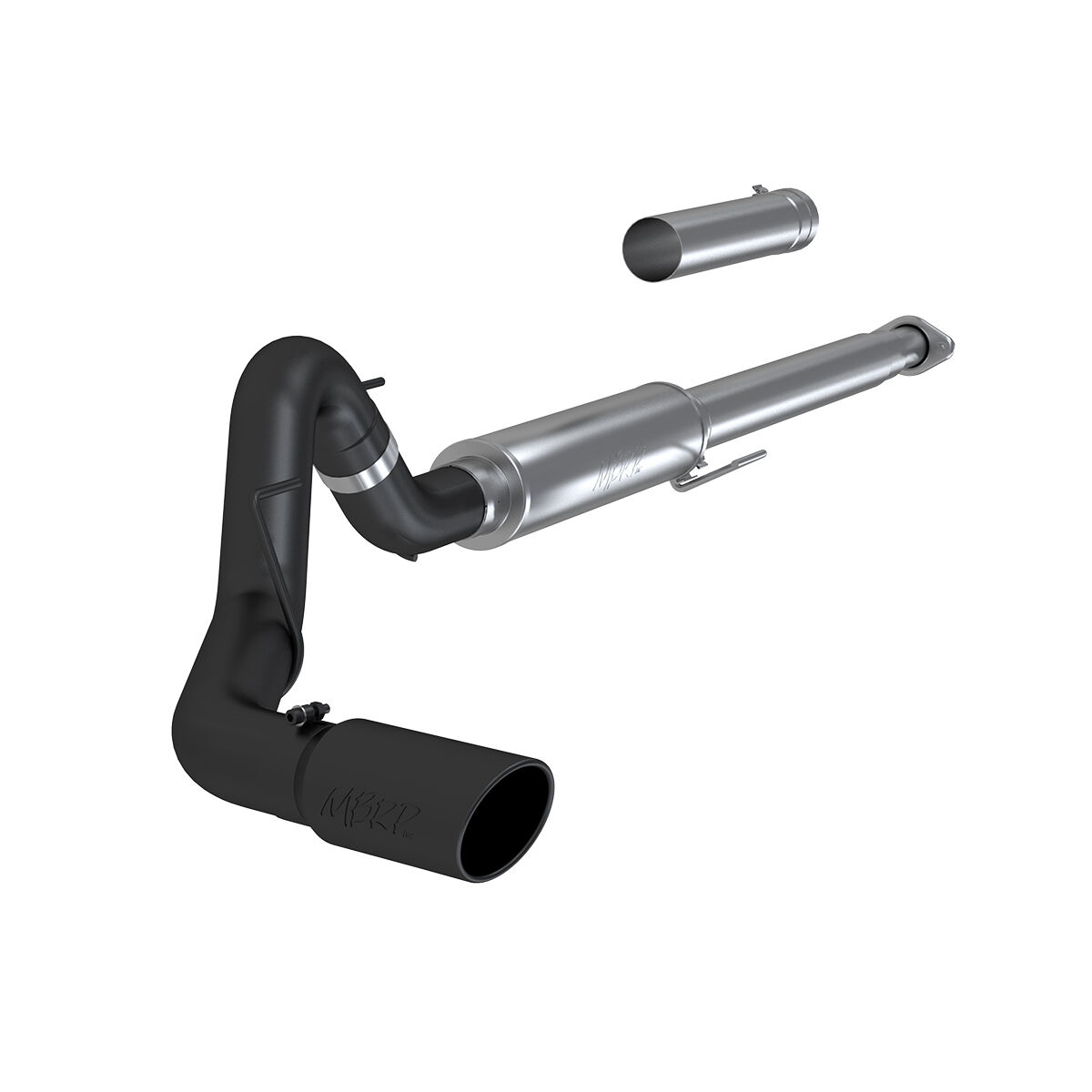 2017-2020 Ford F-150 Lariat/XL/XLT 2.7L V6 Crew Cab Pickup MBRP Exhaust 4in. Cat Back; Single; Black - S5259BLK
