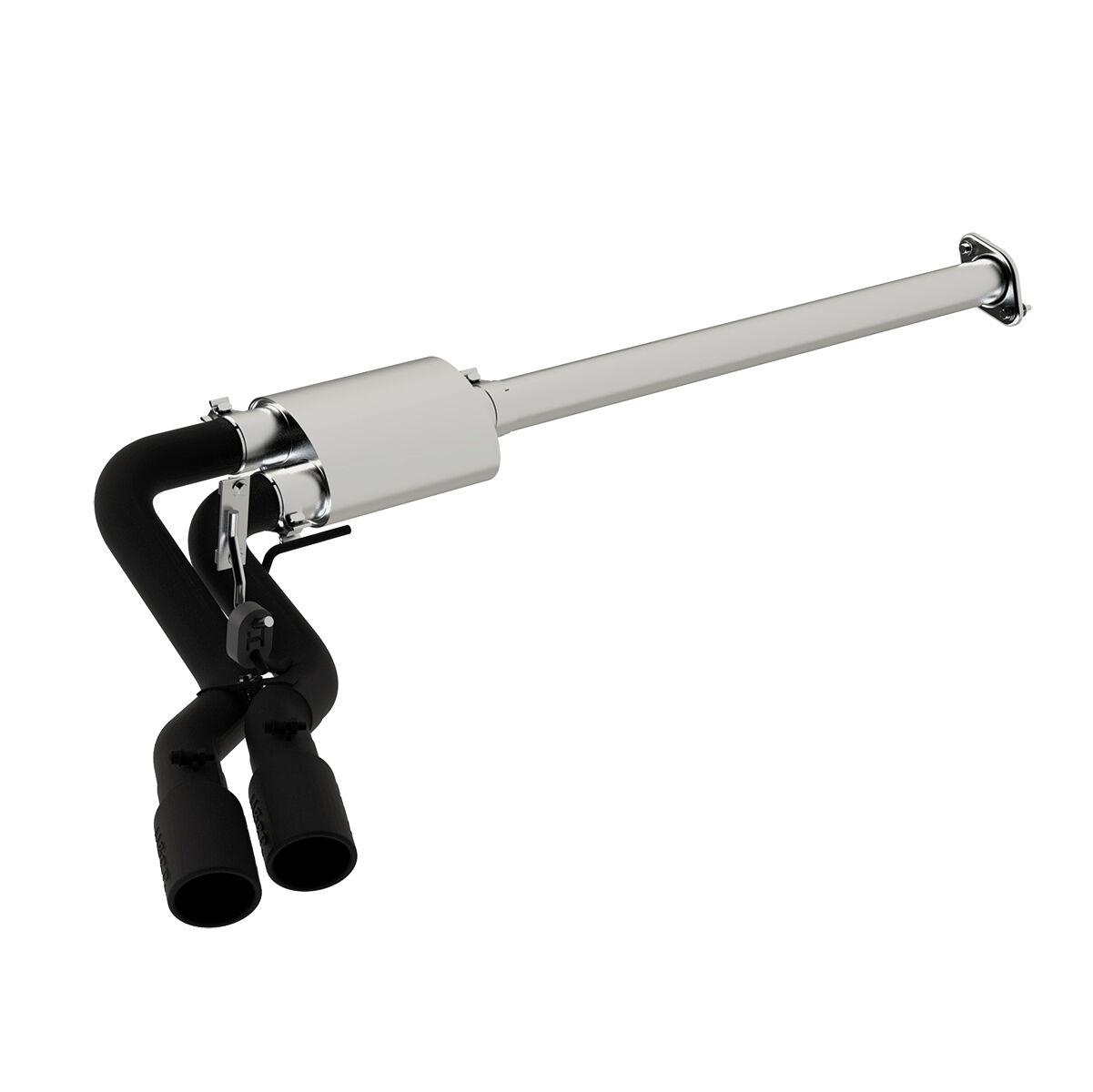 2017-2020 Ford F-150 XL/XLT 2.7L V6/5.0L V8 Crew Cab Pickup MBRP Exhaust 3in. Cat Back; Single Side Dual Outlet in Front of Rear Wheel; Black Coated; Race Version - S5260BLK