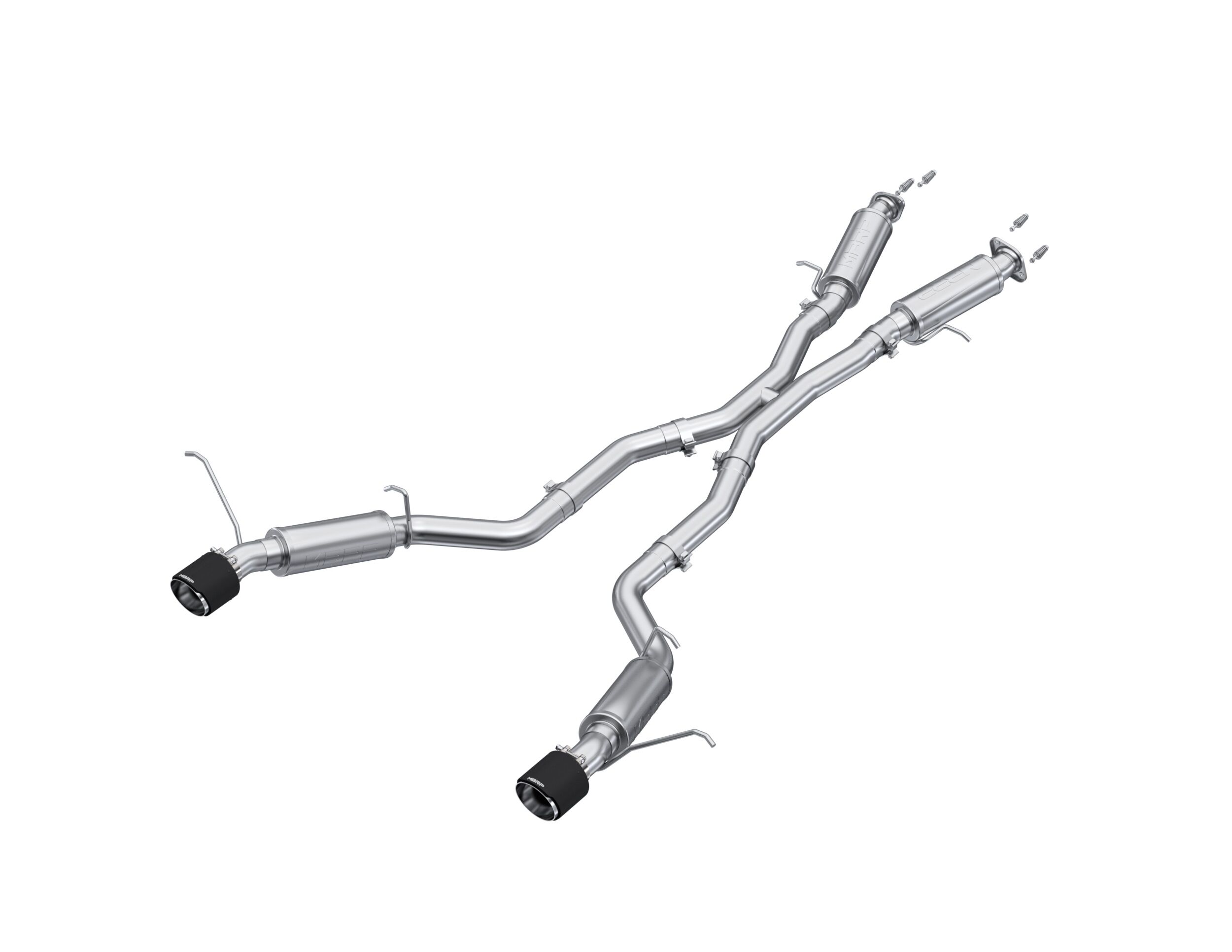 2013-2021 Jeep Grand Cherokee SRT 6.4L V8 Sport Utility 4DR MBRP Exhaust 3in. Cat Back; Dual Rear Exit; T304 with Carbon Fiber Tips - S55253CF
