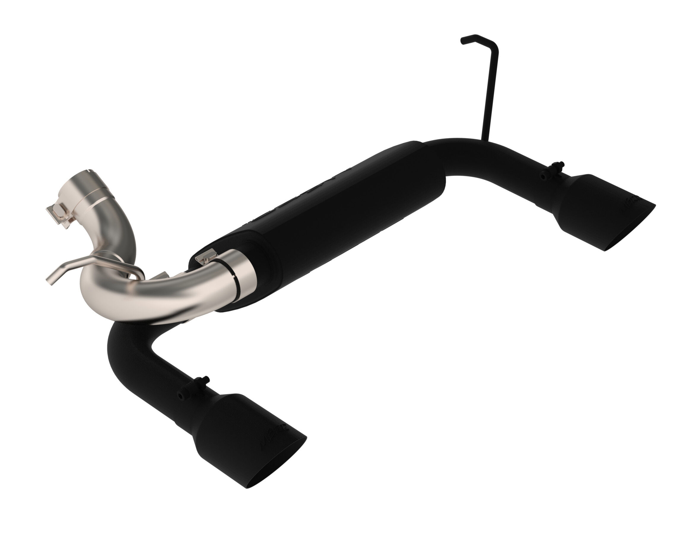2007-2011 Jeep Wrangler Rubicon/Sahara/UNLTD Rubicon/UNLTD Sahara 3.8L V6 MBRP Exhaust 2 1/2in. Axle Back; Dual Rear Exit; BLK - S5528BLK