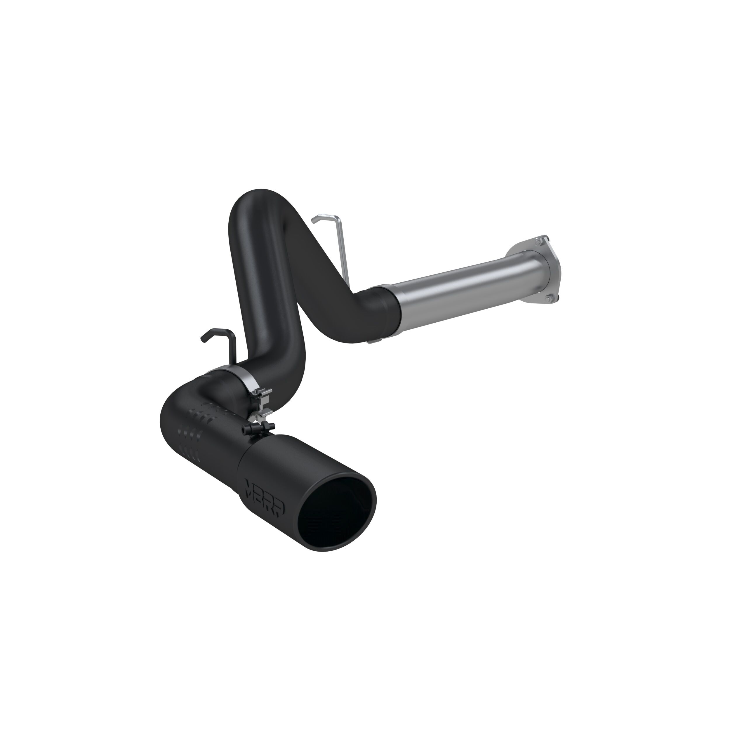 2007-2010 GMC Sierra 2500 HD 6.6L V8 Crew Cab Pickup MBRP Exhaust 4in. Filter Back; Single Side; Black Coated - S6026BLK