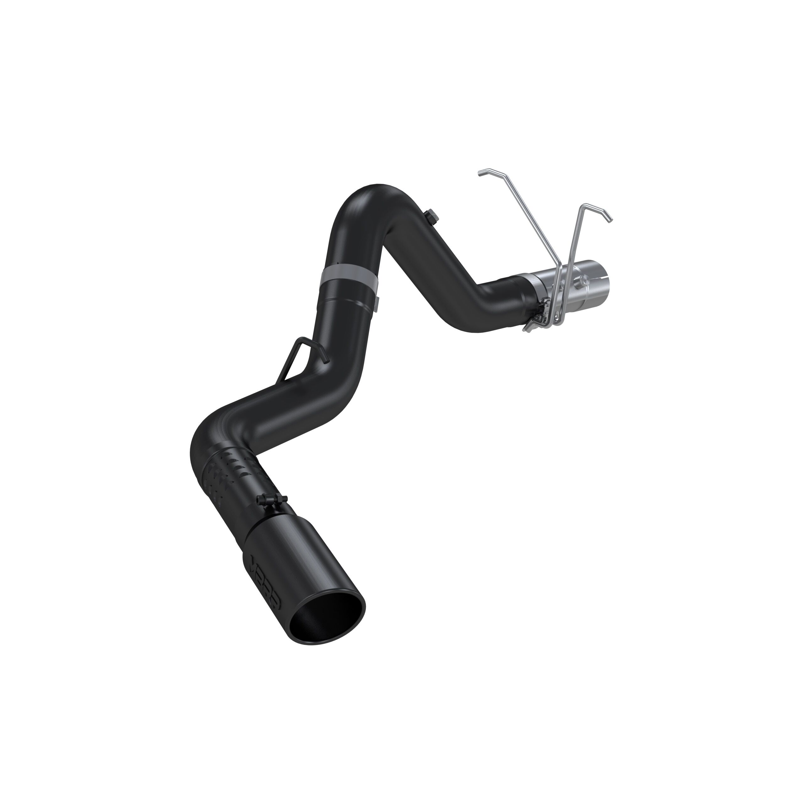 2011-2019 Chevrolet Silverado 2500 HD 6.6L V8 Crew Cab Pickup MBRP Exhaust 4in. Filter Back; Single Side; Black Coated - S6032BLK