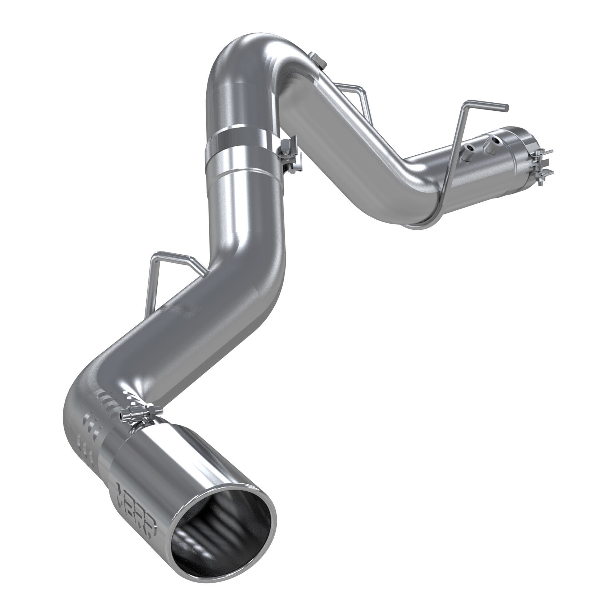 2020-2022 GMC Sierra 2500 HD AT4/Base/Denali/SLE/SLT 6.6L V8 Crew Cab Pickup MBRP Exhaust S6059AL 4in. Filter Back; Single Side Exit; AL - S6059AL