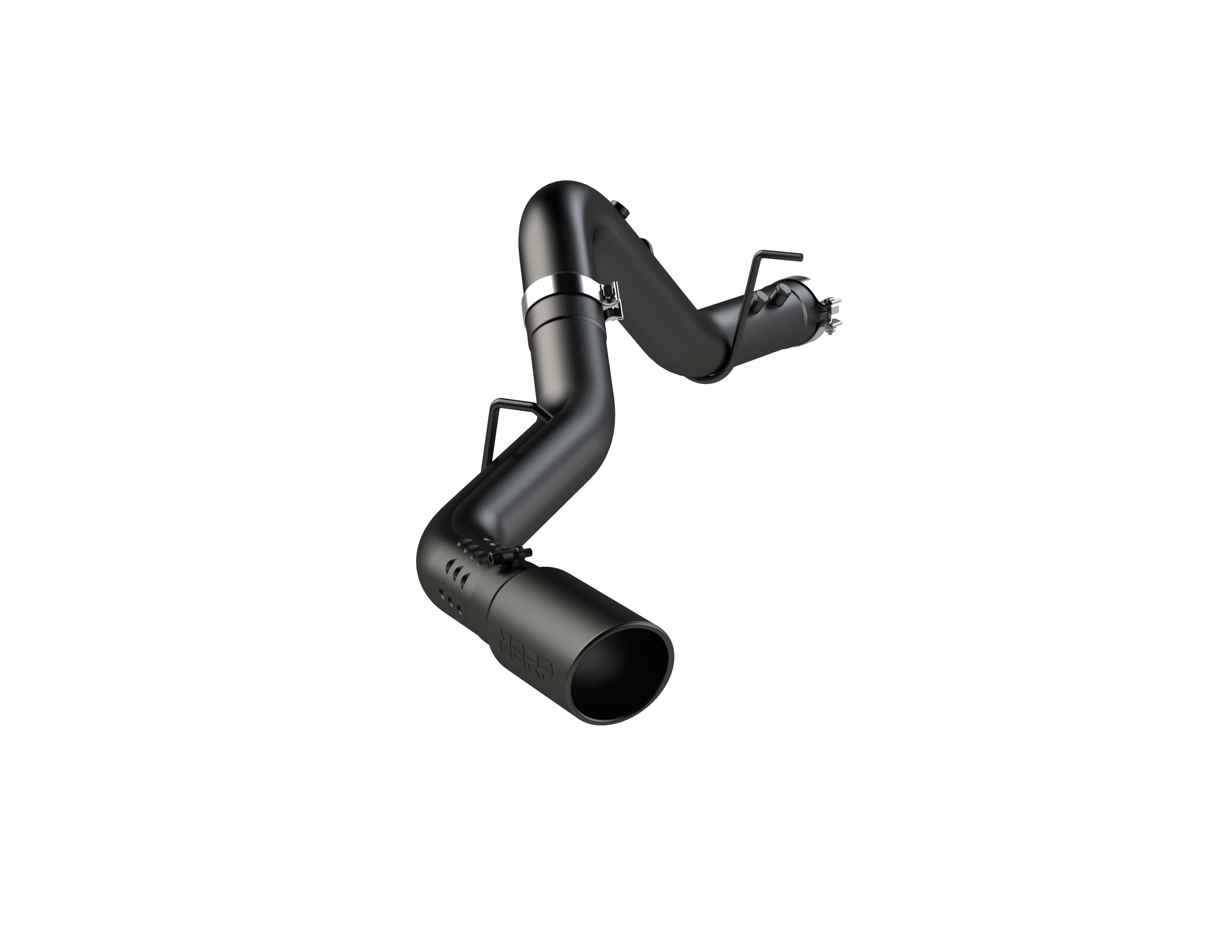 2020-2022 GMC Sierra 2500 HD AT4/Base/Denali/SLE/SLT 6.6L V8 Crew Cab Pickup MBRP Exhaust S6059BLK 4in. Filter Back; Single Side Exit; BLK - S6059BLK