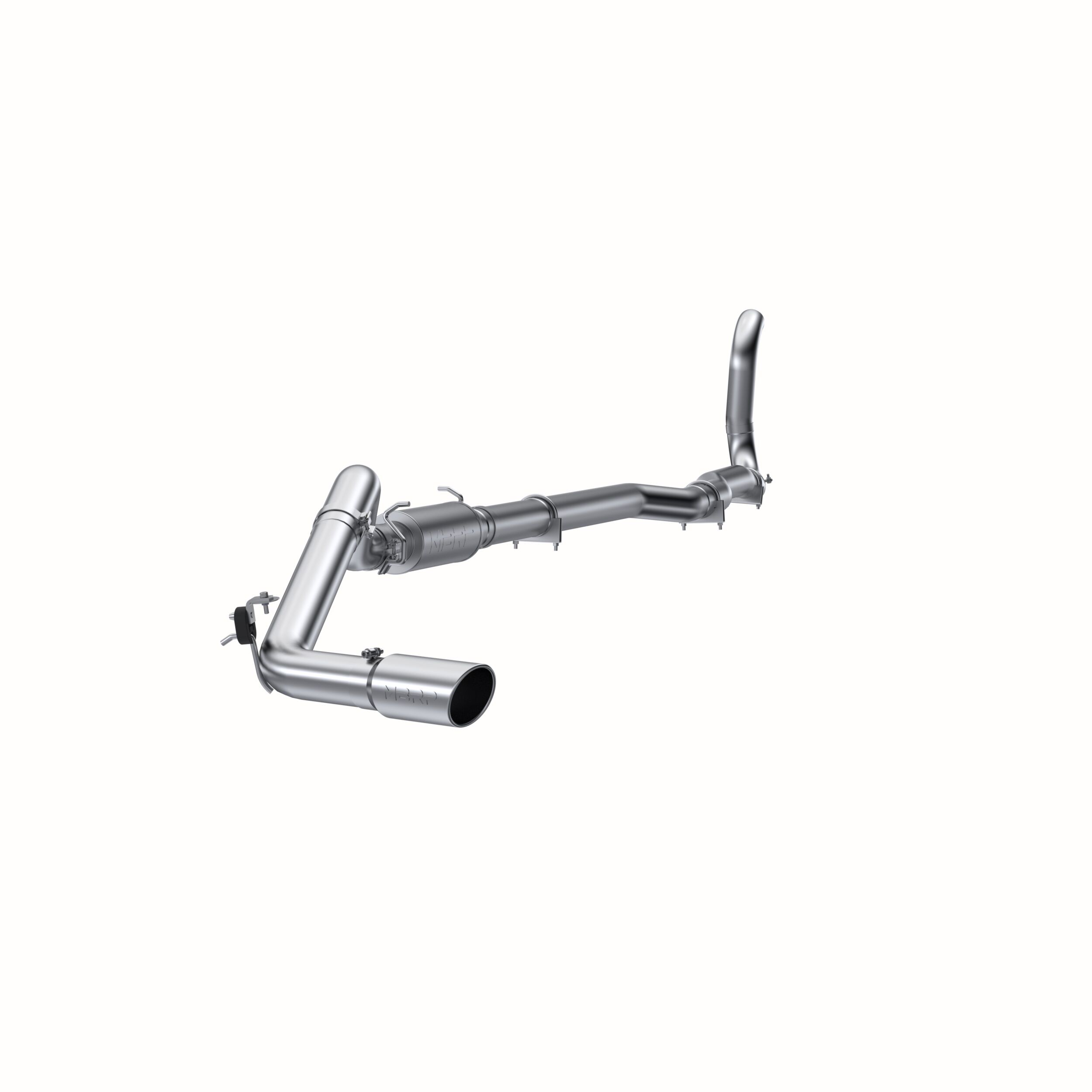 1989-1993 Dodge W250 5.9L L6 Standard Cab Pickup MBRP Exhaust 4in. Turbo Back; Single Side Exit (4WD only); T409 - S6150409