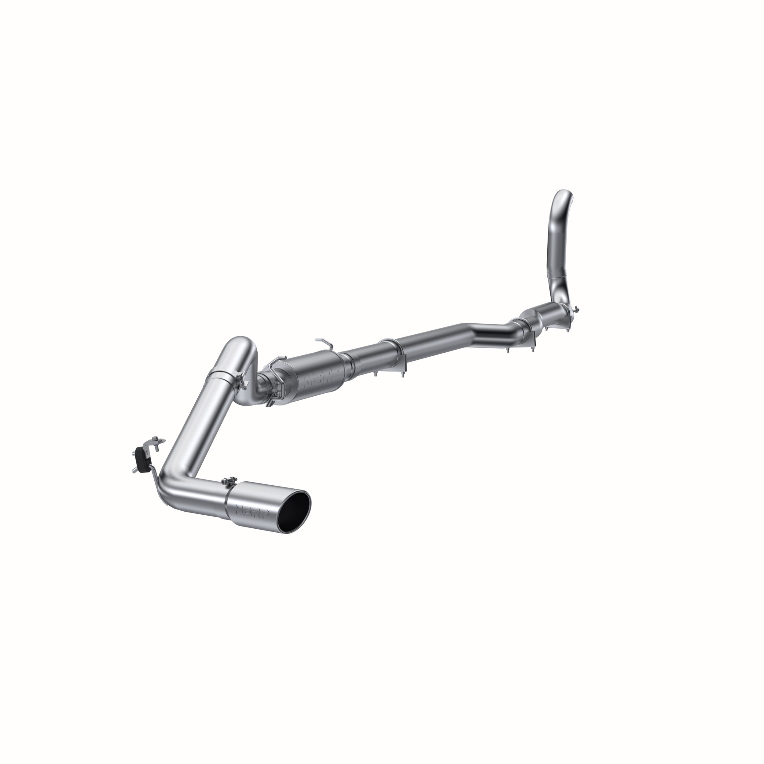 1989-1993 Dodge W250 5.9L L6 Standard Cab Pickup MBRP Exhaust 4in. Turbo Back; Single Side Exit (4WD only); AL - S6150AL