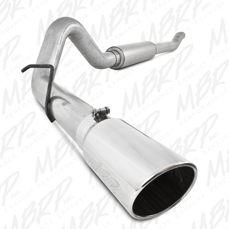 2003-2005 Ford F-250 Super Duty 6.0L V8 Crew Cab Pickup MBRP Exhaust 4in. Turbo Back; Single Side (Stock Cat) Exit; AL