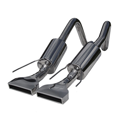 2005-2008 Chevrolet Corvette MBRP Exhaust 2 1/2in. Dual Muffler Axle Back; Rectangular Tips; T304 - S7002304