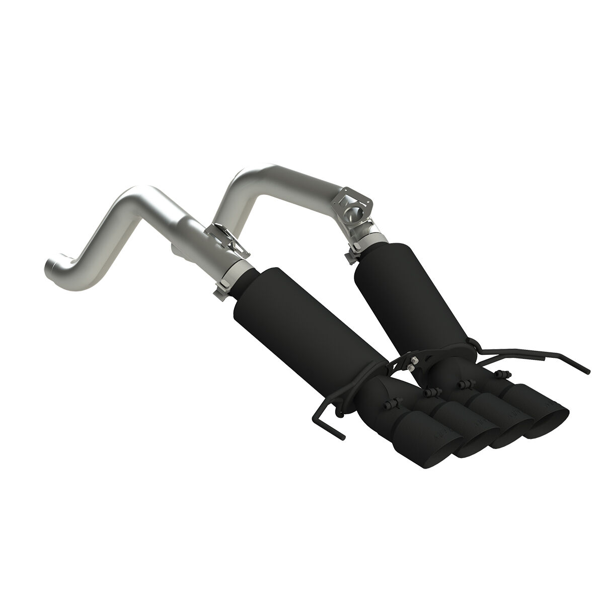 2014-2019 Chevrolet Corvette MBRP Exhaust 3in. Dual Muffler Axle Back; with Quad 4in. Dual Wall Tips; Black - S7030BLK