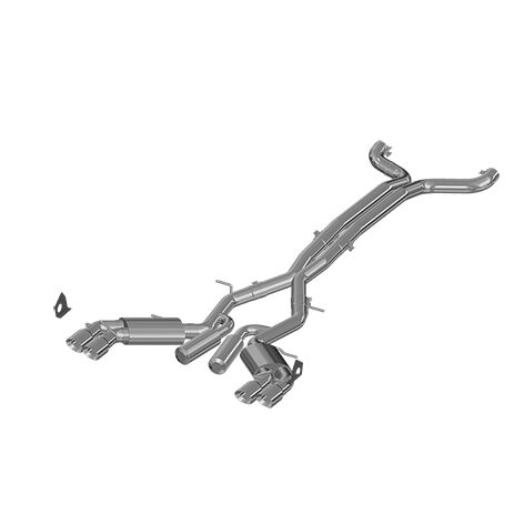 2017-2020 Chevrolet Camaro SS 6.2L V8 Coupe 6-Speed MBRP Exhaust 3"; Dual Cat Back; Quad Tips; Street Version; T409 - S7032409