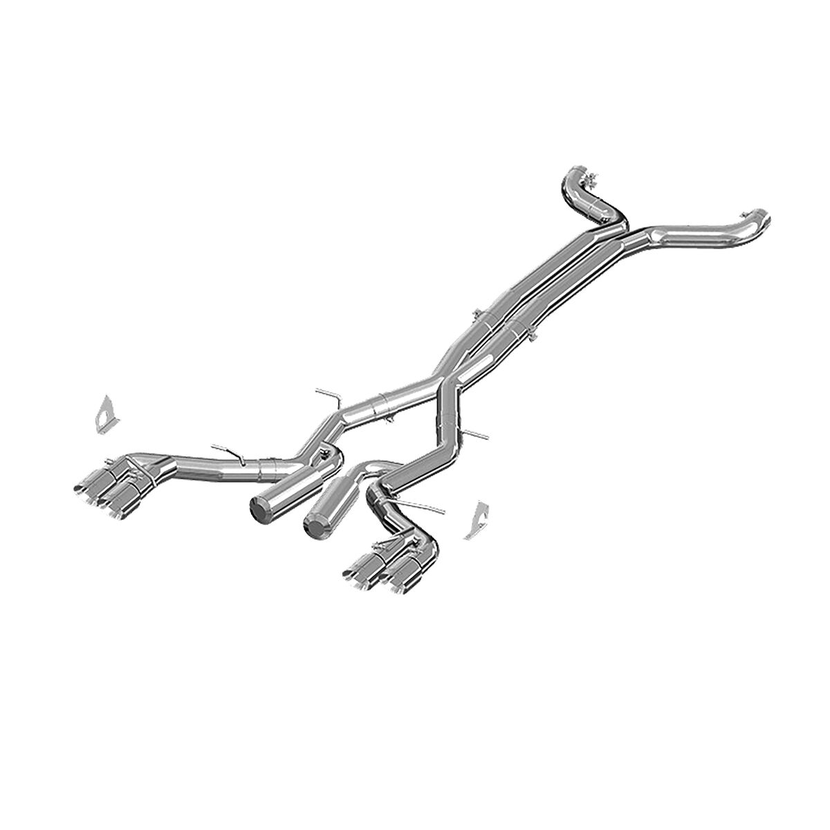 2017-2020 Chevrolet Camaro SS 6.2L V8 Coupe 6-Speed MBRP Exhaust 3in. Dual Cat Back; Quad Tips; AL; Race Version - S7033AL
