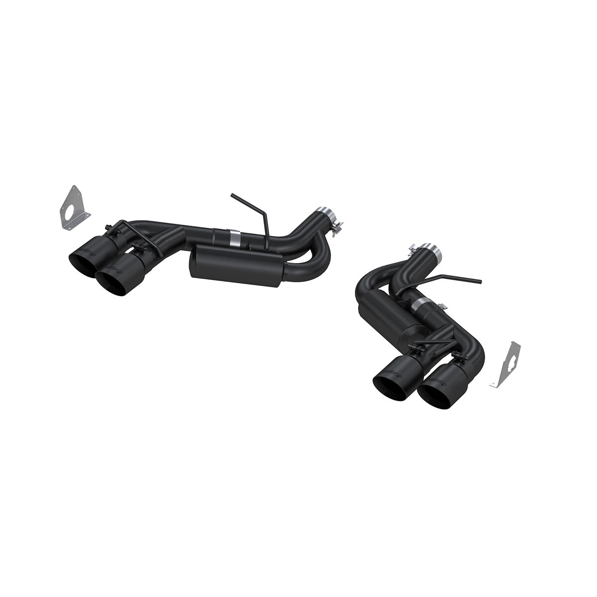 2017-2019 Chevrolet Camaro SS 6.2L V8 6-Speed MBRP Exhaust 3in. Dual Axle Back; Quad Tips; Black Coated - S7036BLK