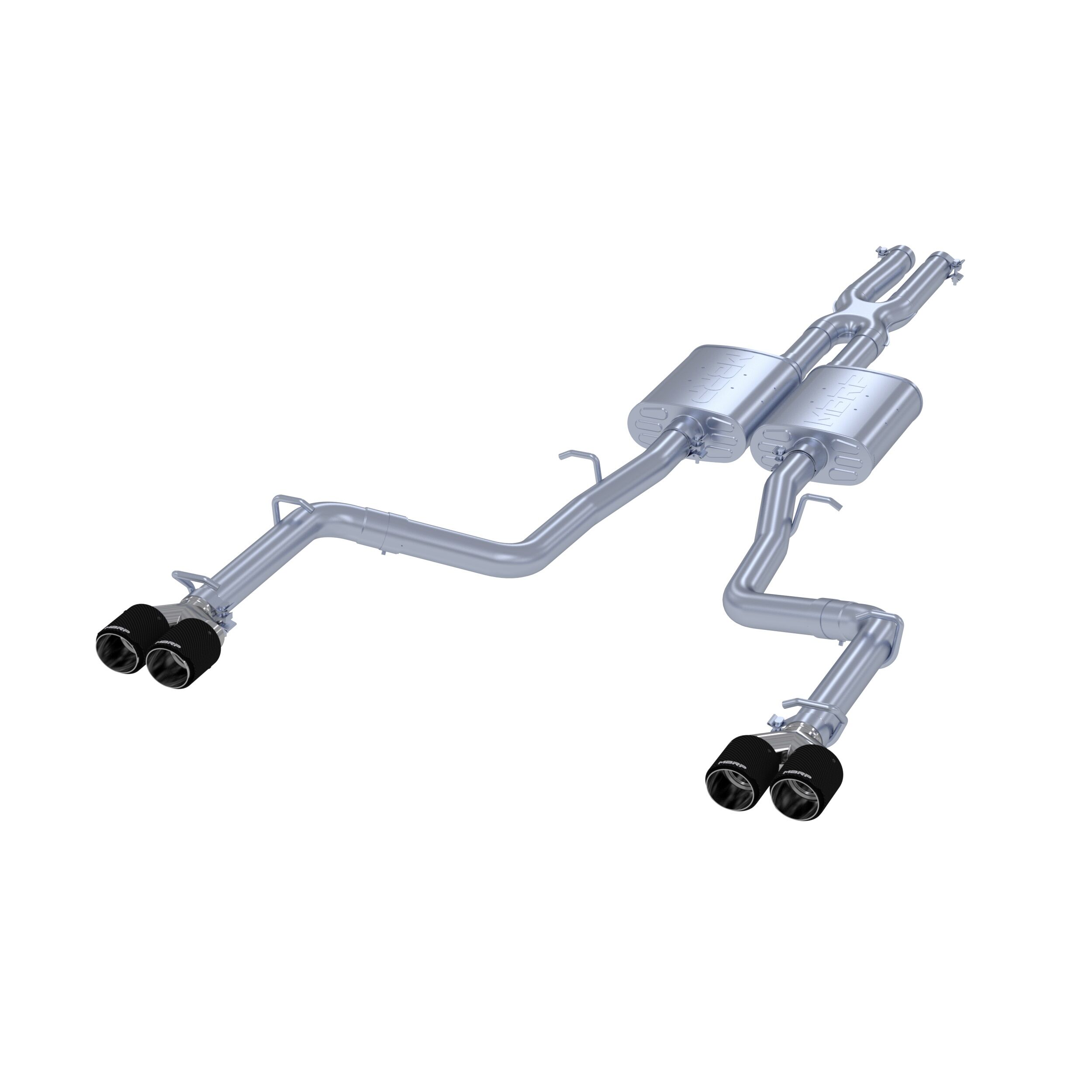 2015-2021 Dodge Challenger SXT 3.6L V6 MBRP Exhaust 2.5in. Cat Back; Dual Split Rear; Quad Tips T304 - S71113CF